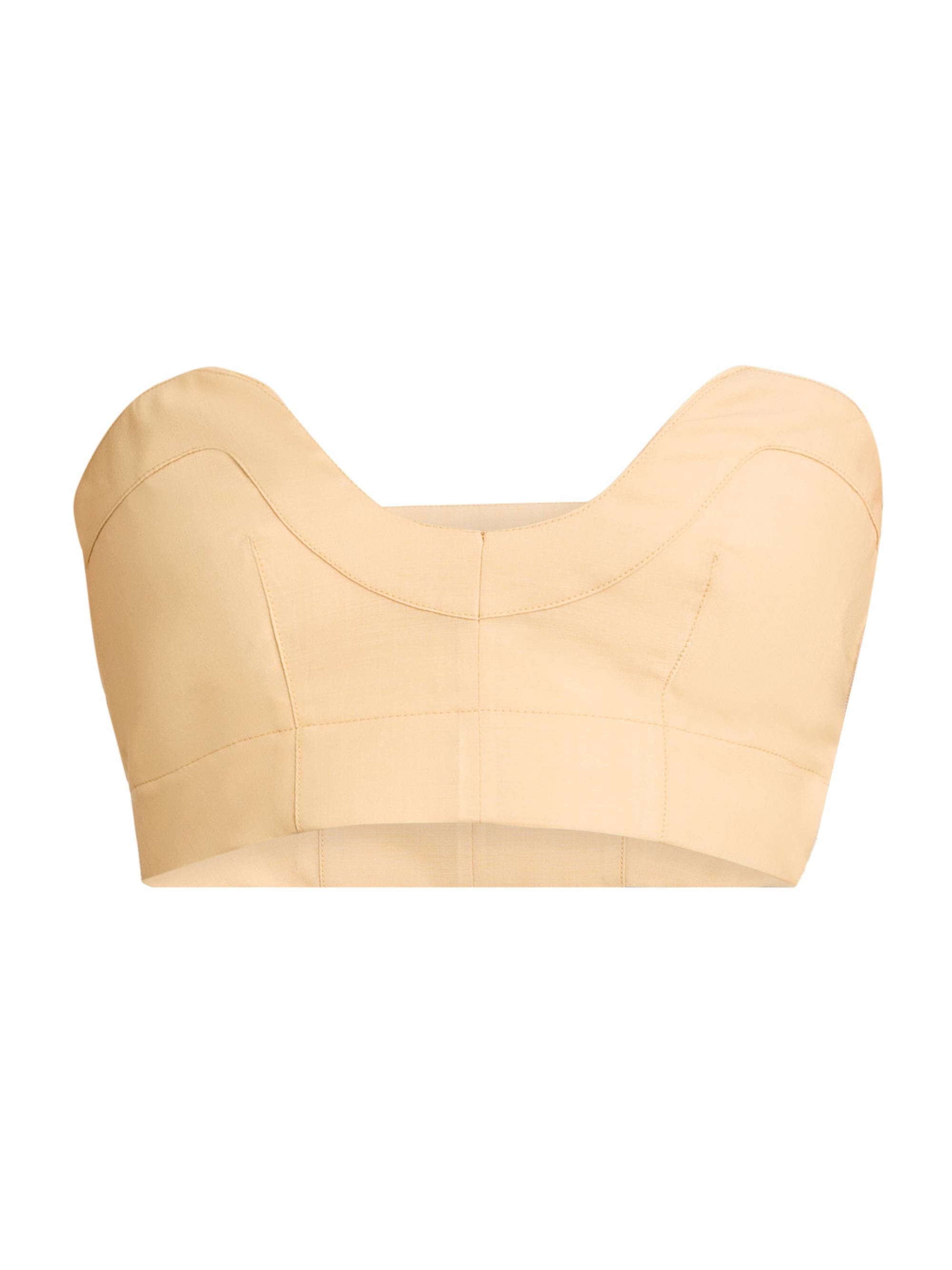 Philosophy di Lorenzo Serafini Women's Wool-Blend Voile Bustier Top - Black