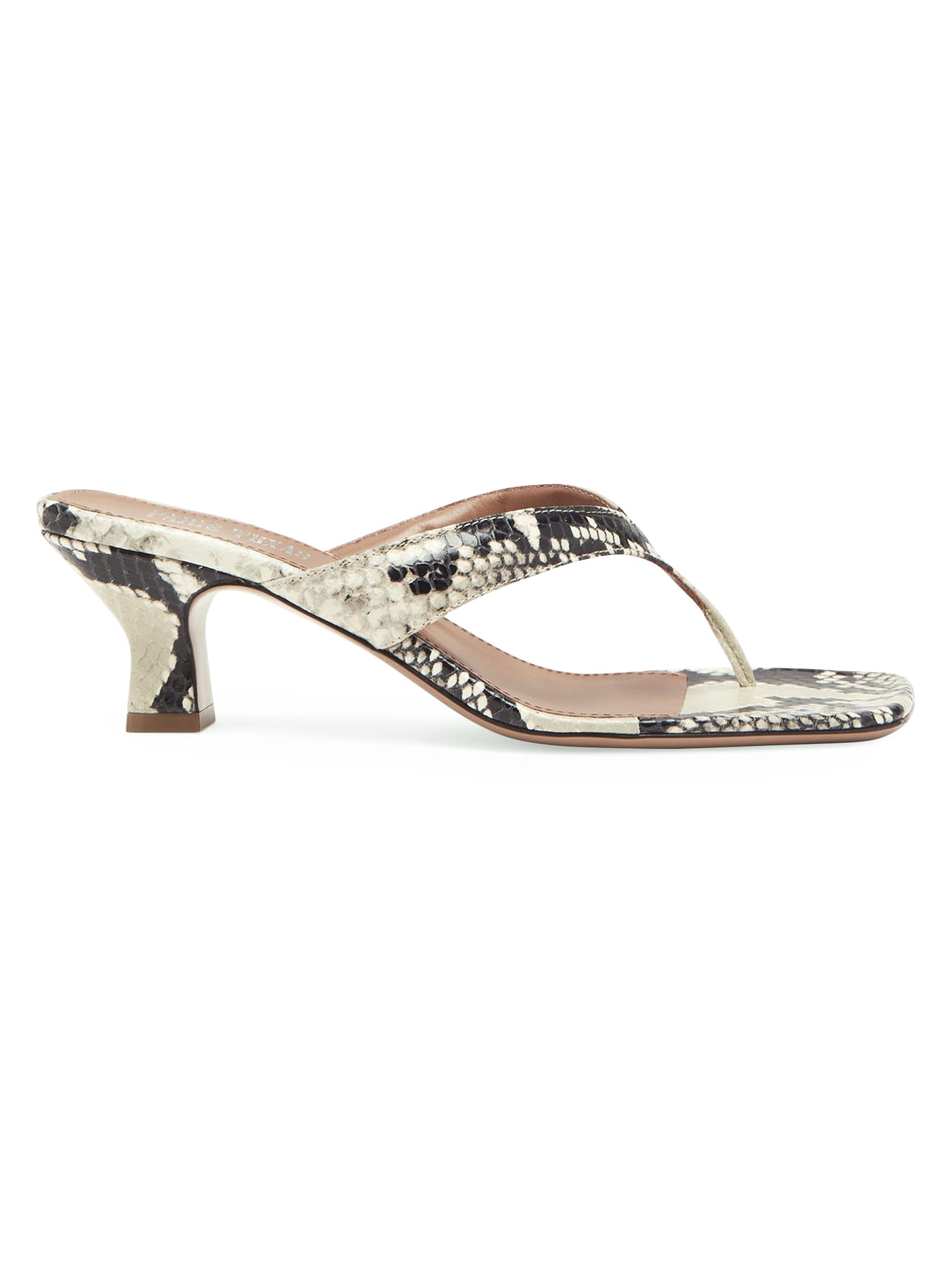 Paris Texas Women's Portofino Leather Thong Mules - Naturale