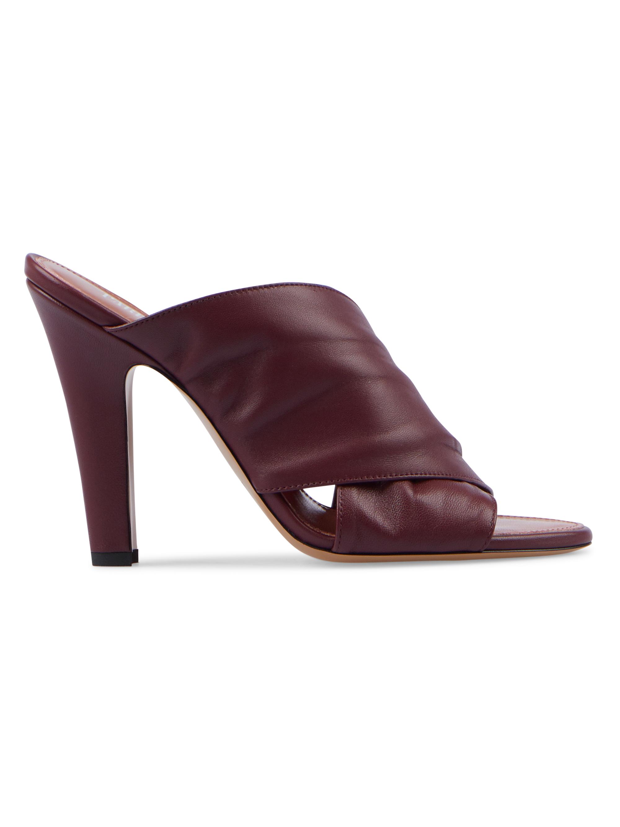 Paris Texas Women's Maria 0MM Leather Mules - Rouge Noir