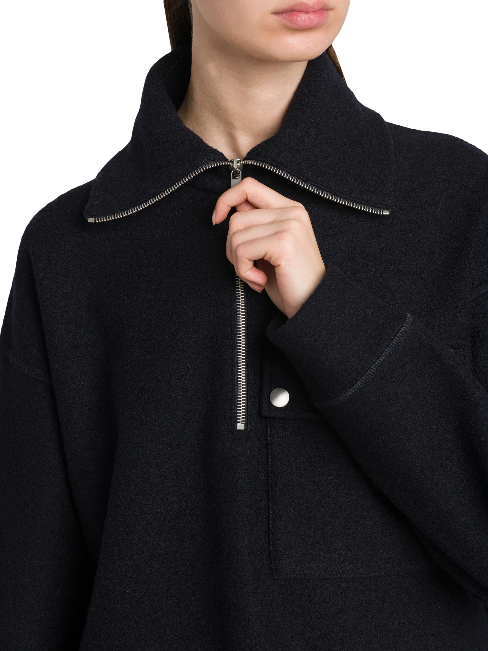 Jil Sander Wool-Blend Half-Zip Sweatshirt | Saks Fifth Avenue