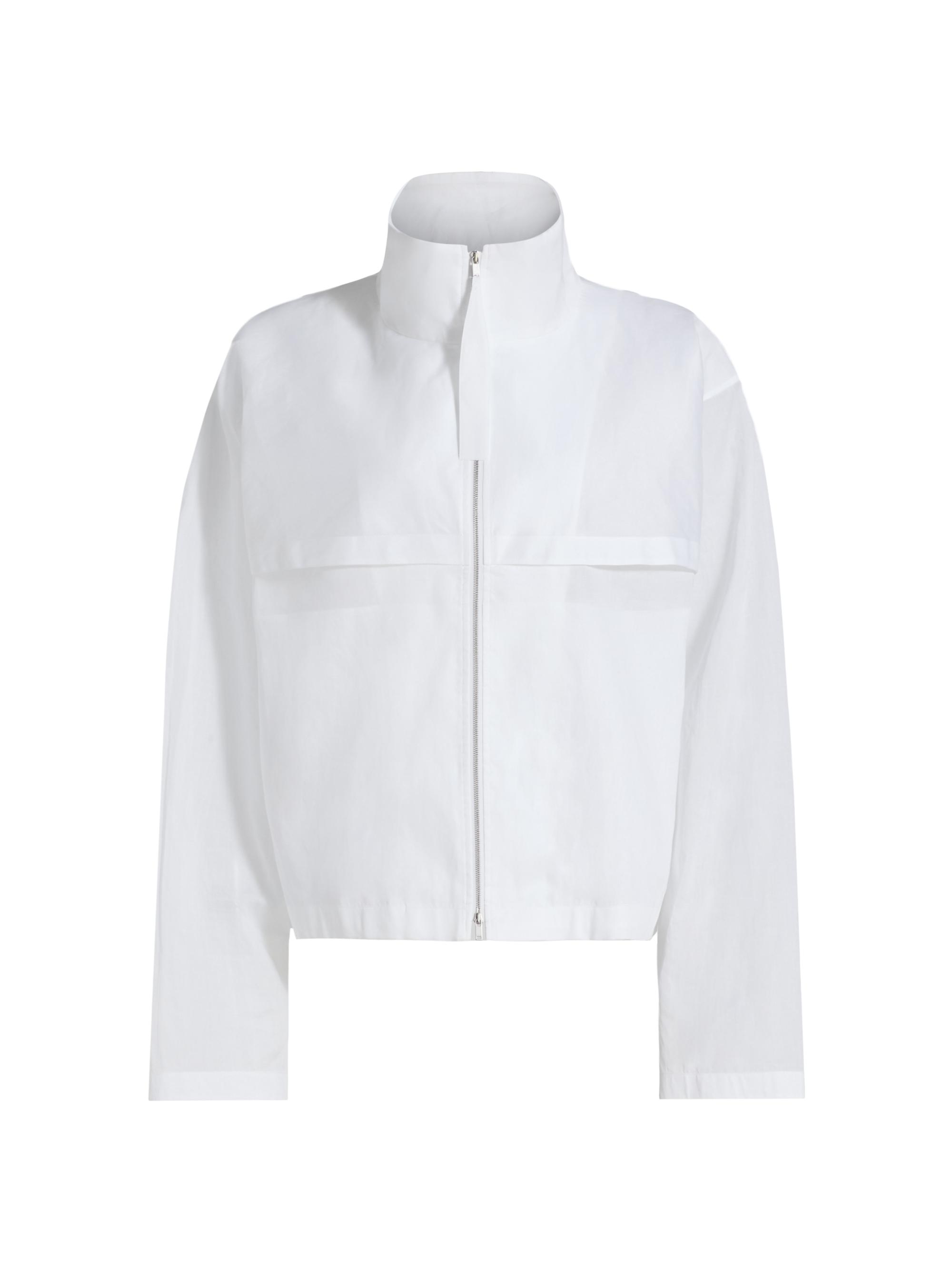 Jil Sander Women's Sportswear Cotton Full-Zip Jacket - Optic White