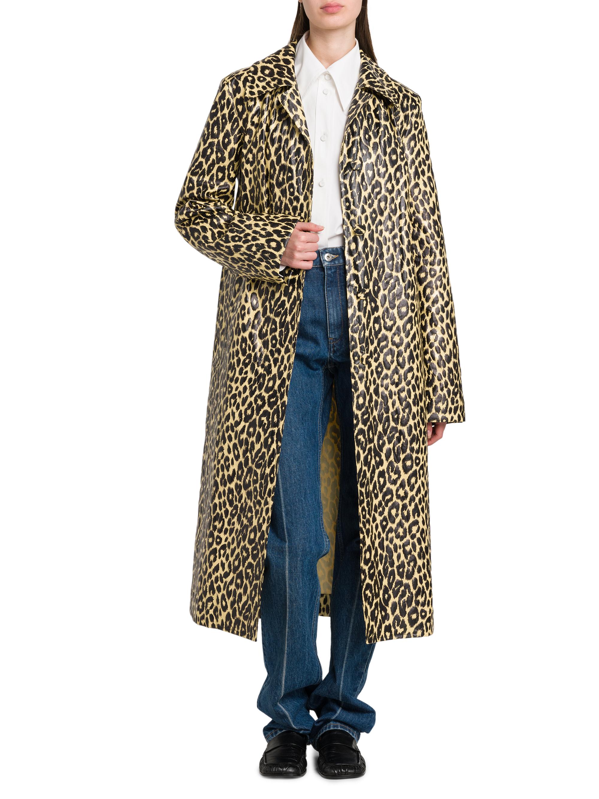 Jil Sander Leopard Coated Linen Trench Coat | Saks Fifth Avenue