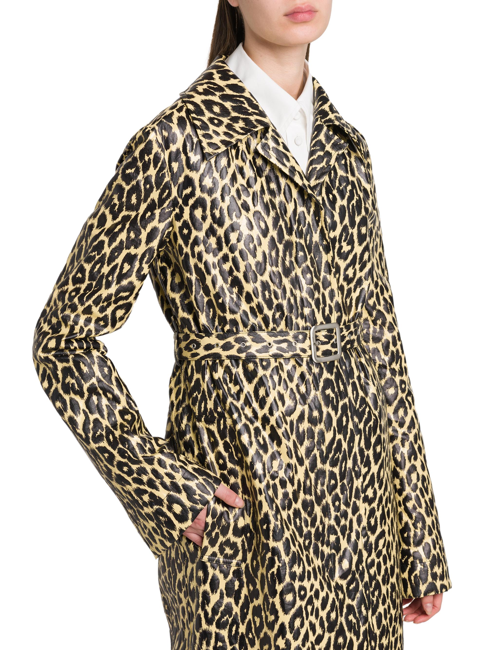 Jil Sander Leopard Coated Linen Trench Coat | Saks Fifth Avenue