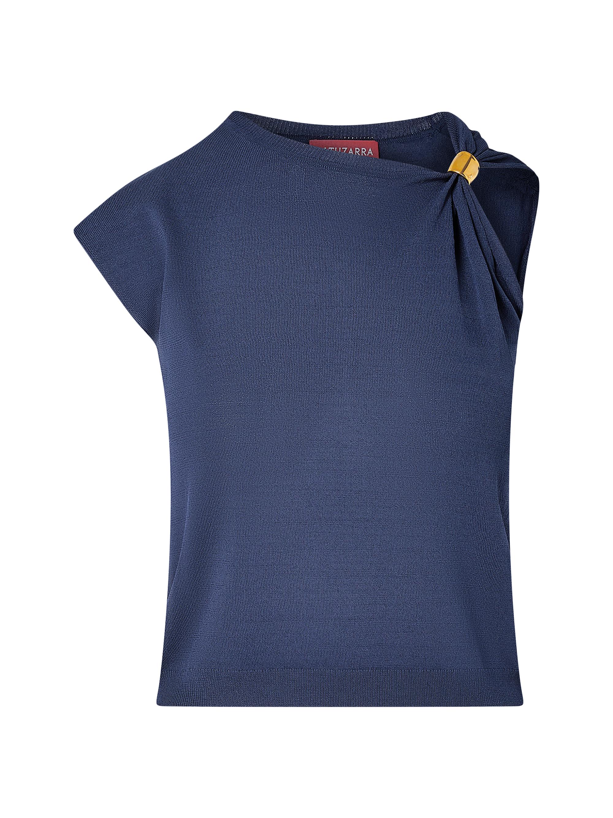 Altuzarra Women's Rinaldi Aysmmetric Top - Berry Blue