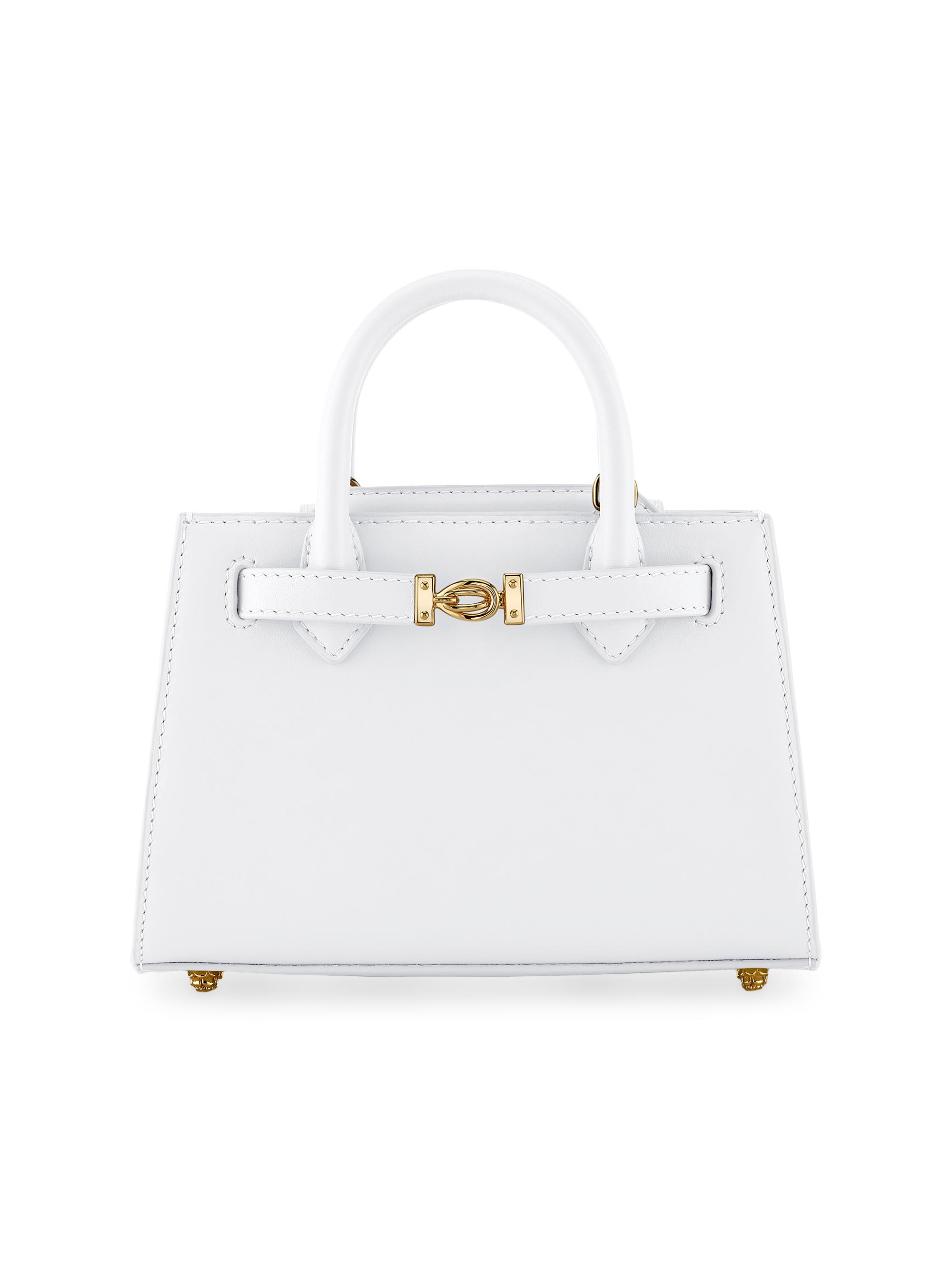 Tyler Ellis Women's Winnie Top Handle Bag Mini in Smooth Leather - Vanilla