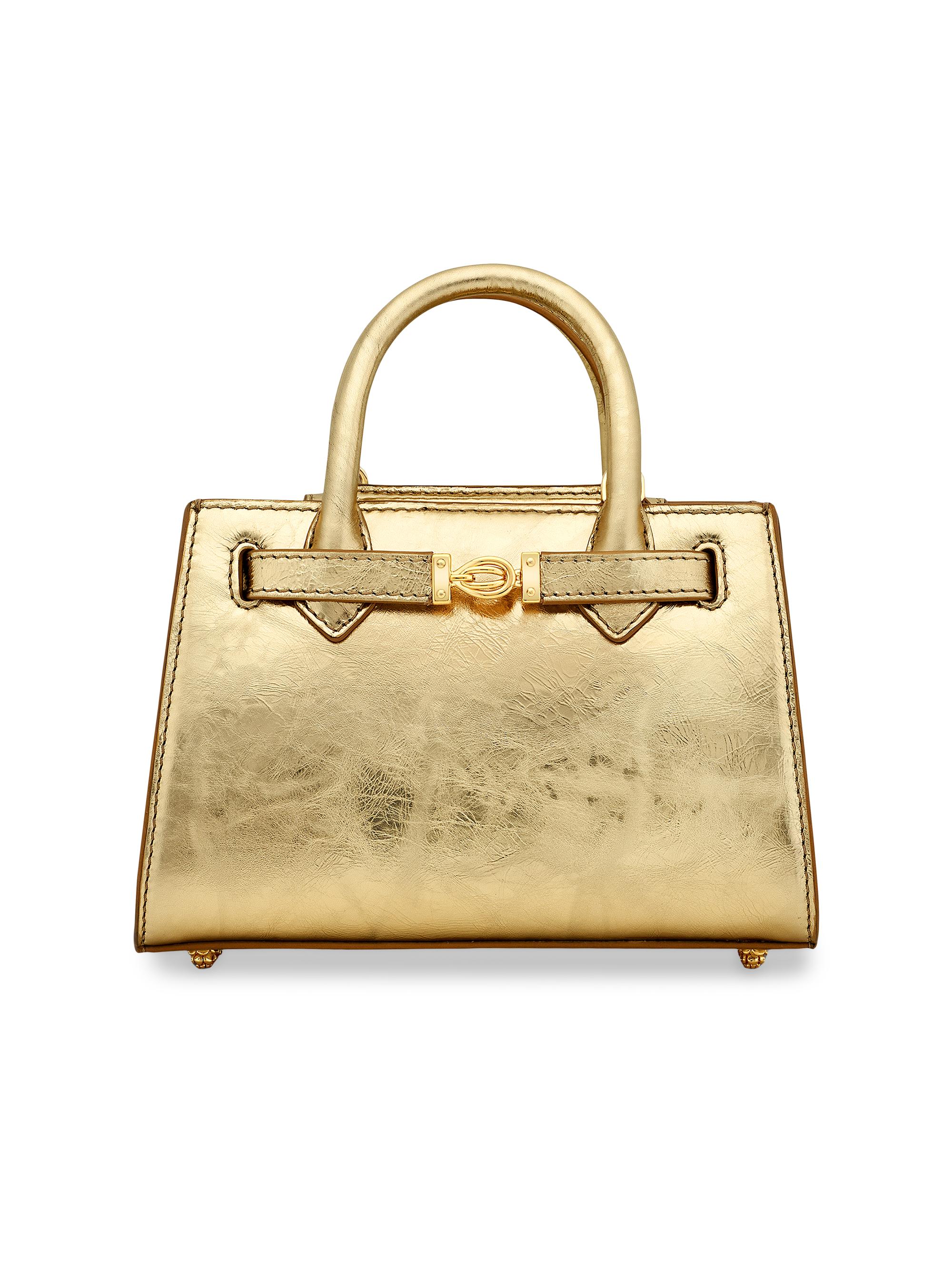 Tyler Ellis Women's Winnie Top Handle Bag in Antiqued Leather - Golden Halo