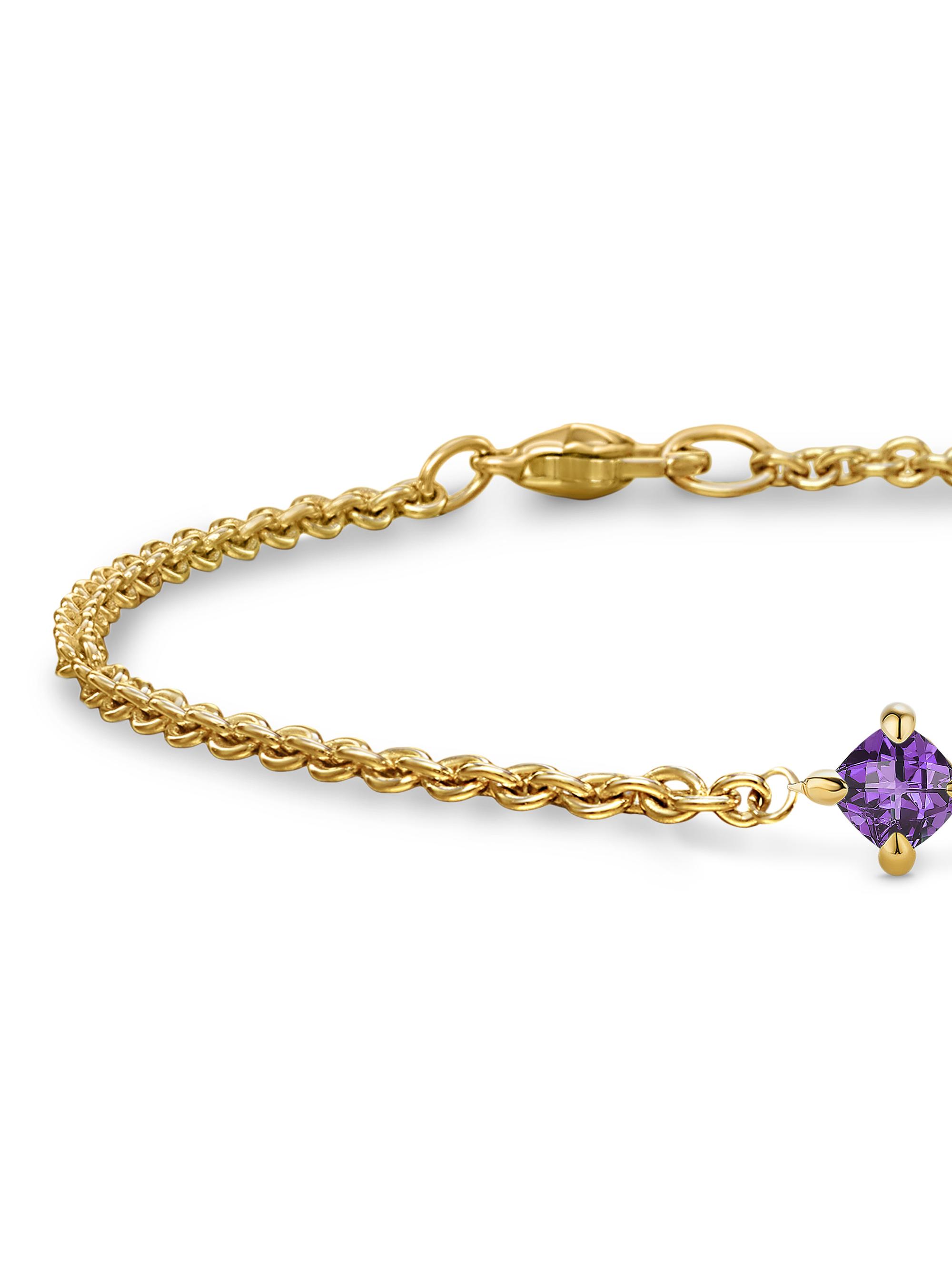 David Yurman Micro Chatelaine Chain Bracelet in 18K Yellow Gold