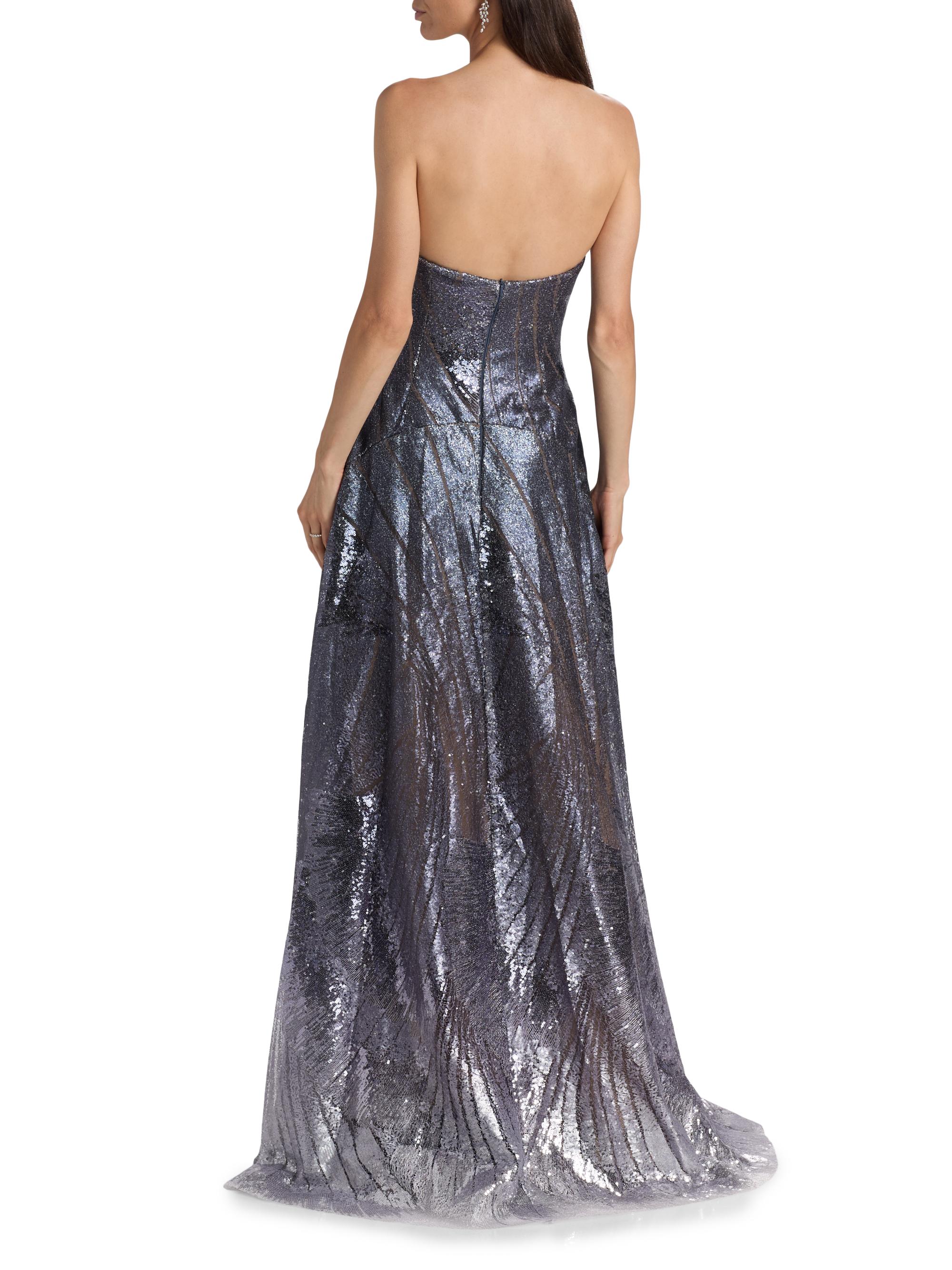 silver sparkly dresses Silver Sparkly Lace Prom Dresses Spaghetti Strap Evening Dress FD3377 –  Viniodress main image 0