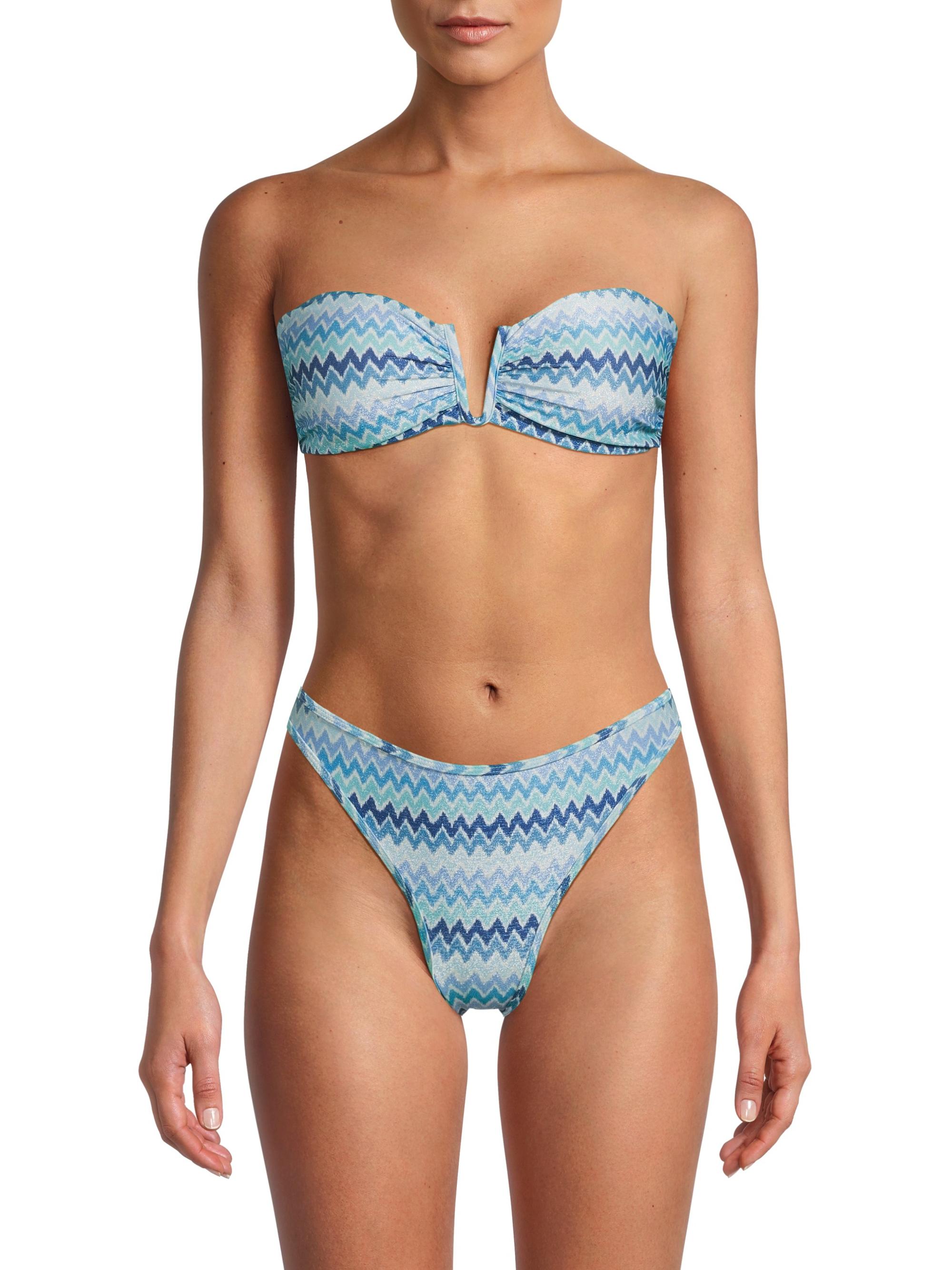 Ramy Brook Jaedyn Chevron Bikini Top | Saks Fifth Avenue