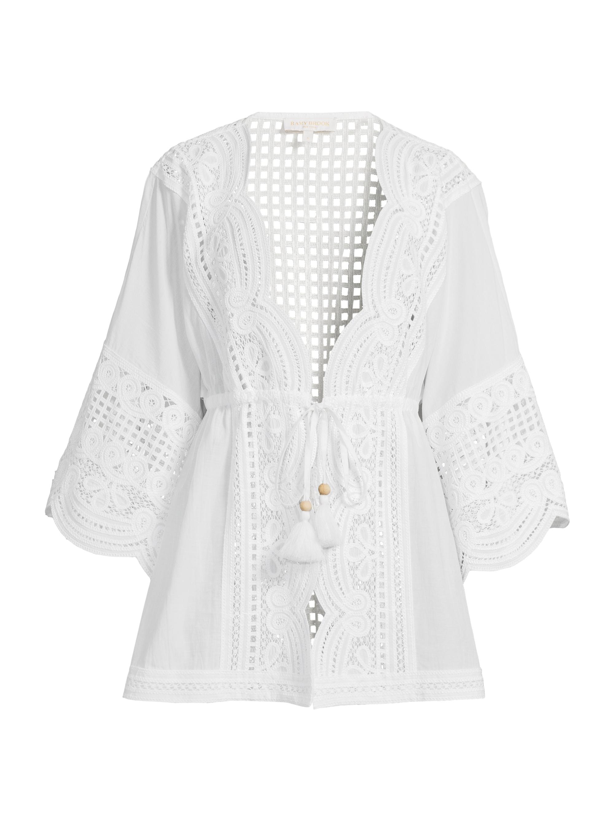 Ramy Brook Women's Leilanni Embroidered Cover-Up - White