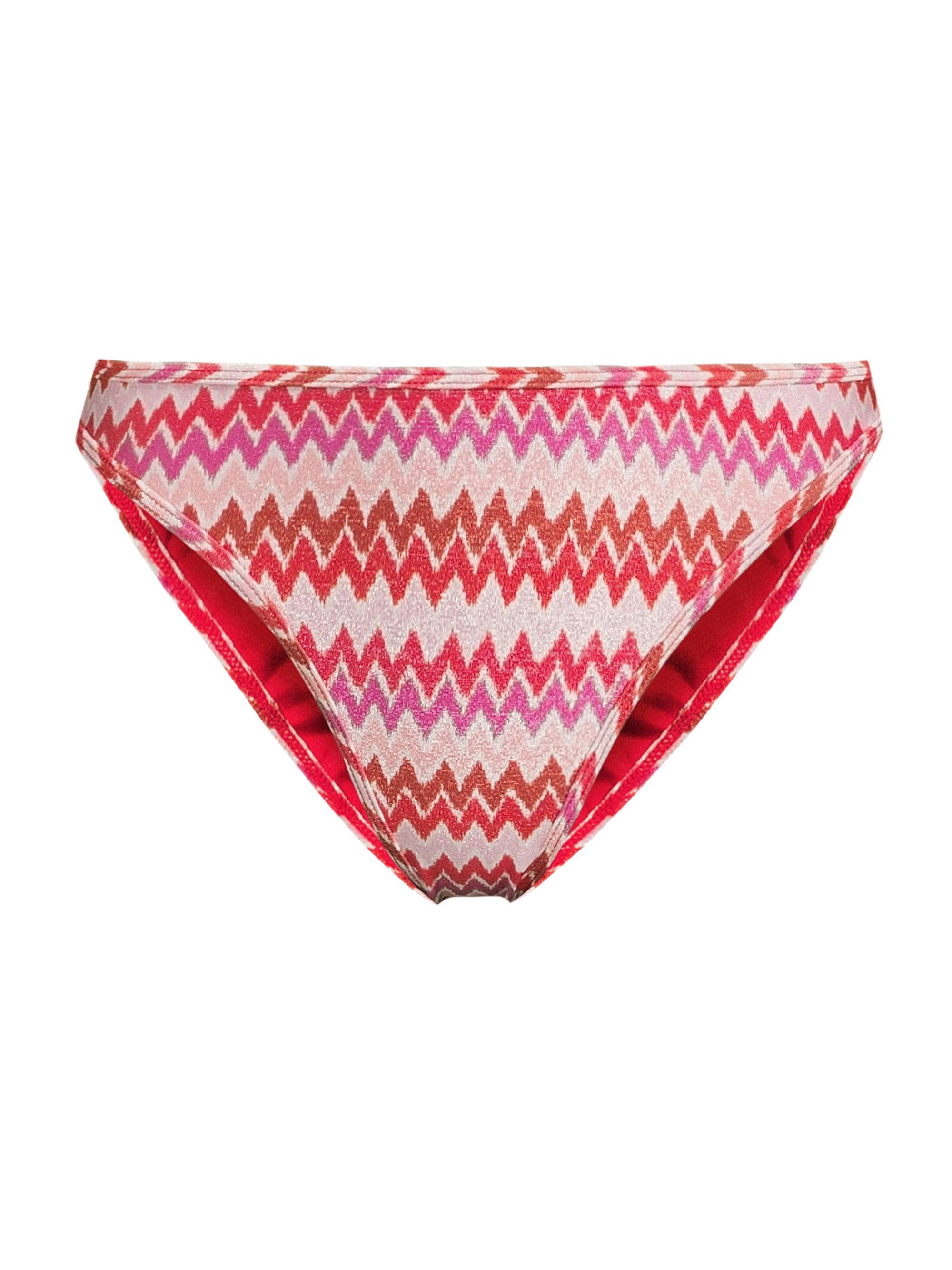 Ramy Brook Women's Isla Chevron Bikini Bottom - Flame Chevron