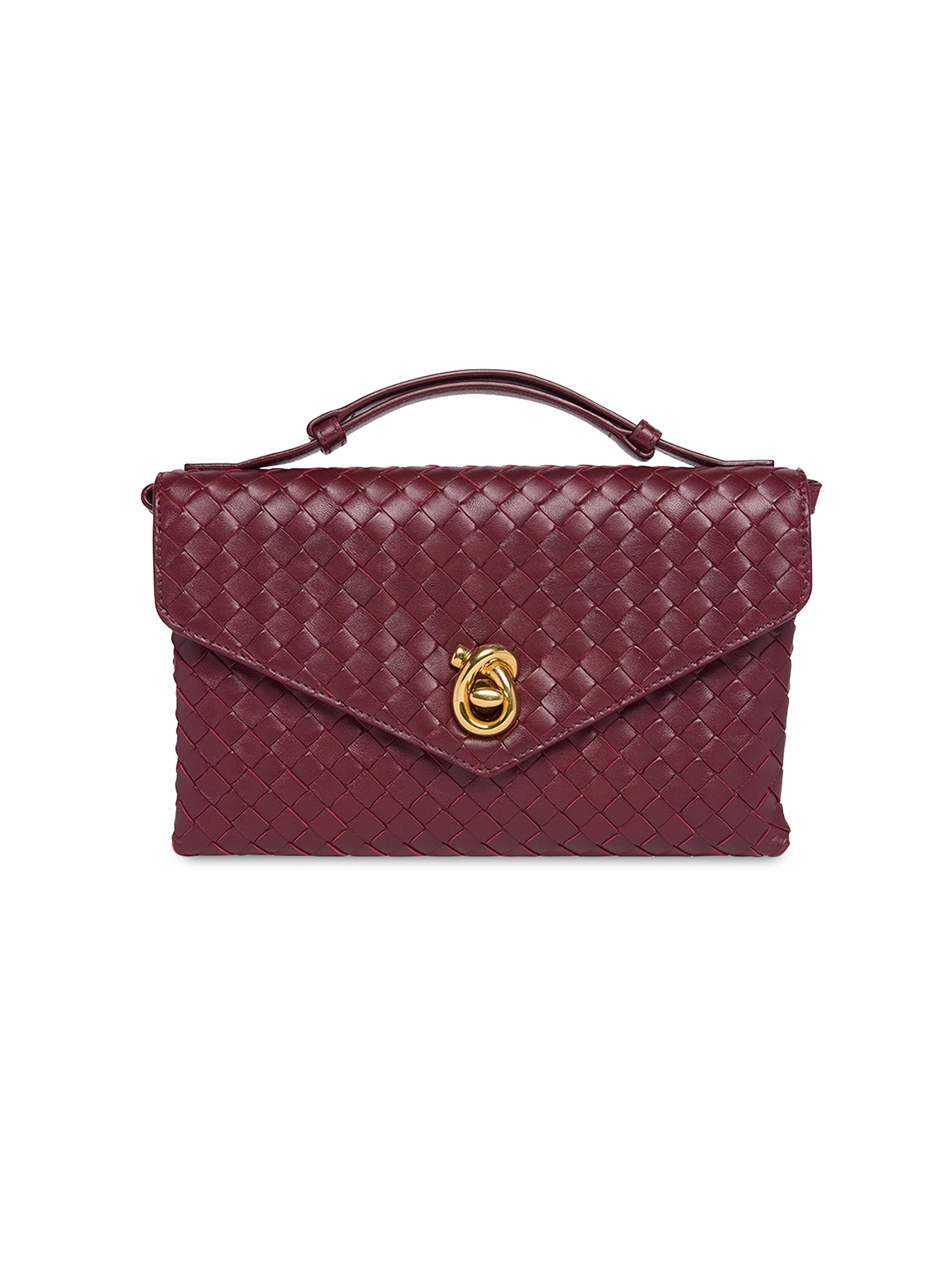 Bottega Veneta Knot Lock Intrecciato Leather Top Handle Bag | Saks