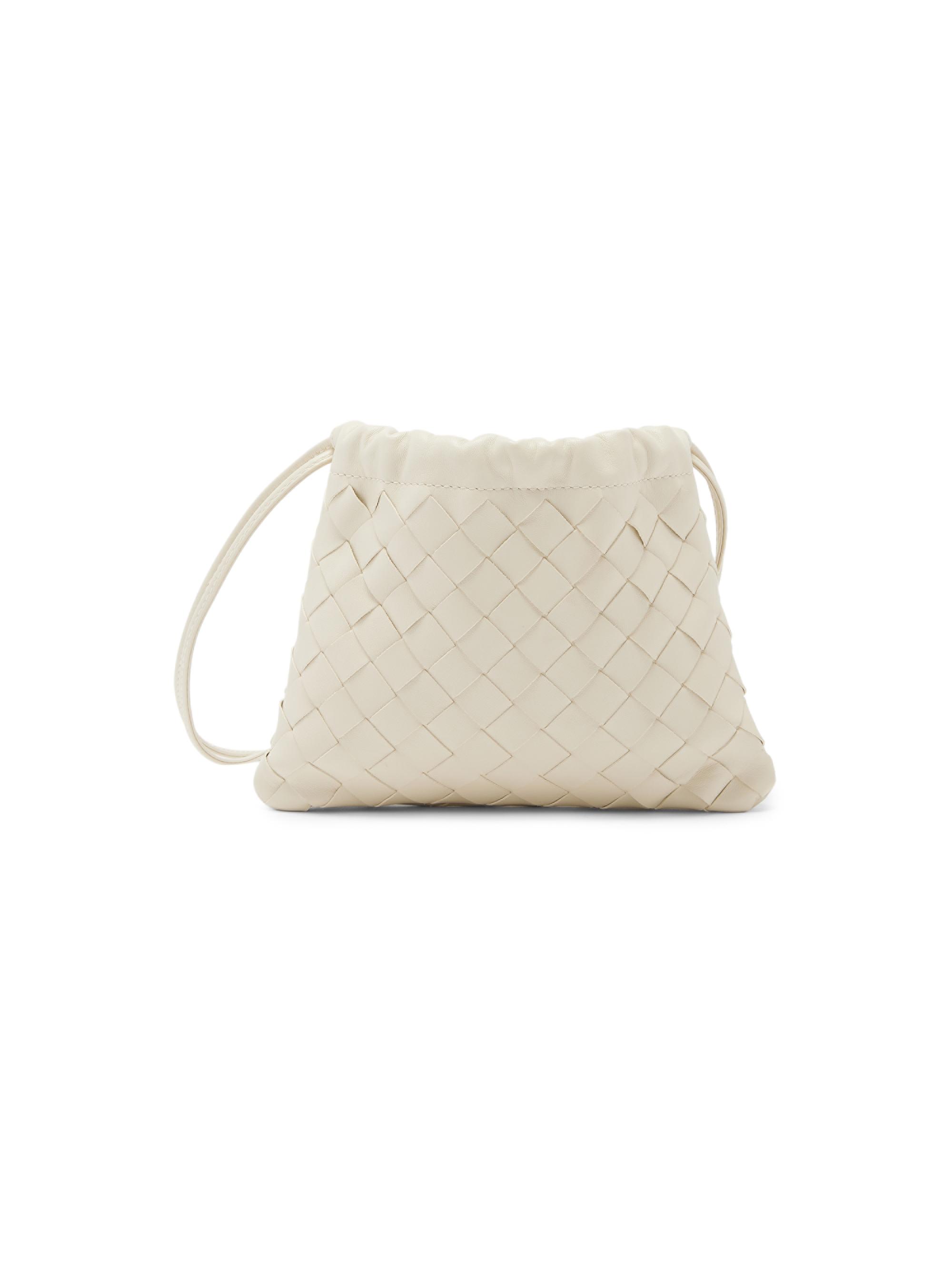 Bottega Veneta Women's  Dustbag Intrecciato Leather Crossbody Bag - Sea Salt Gold