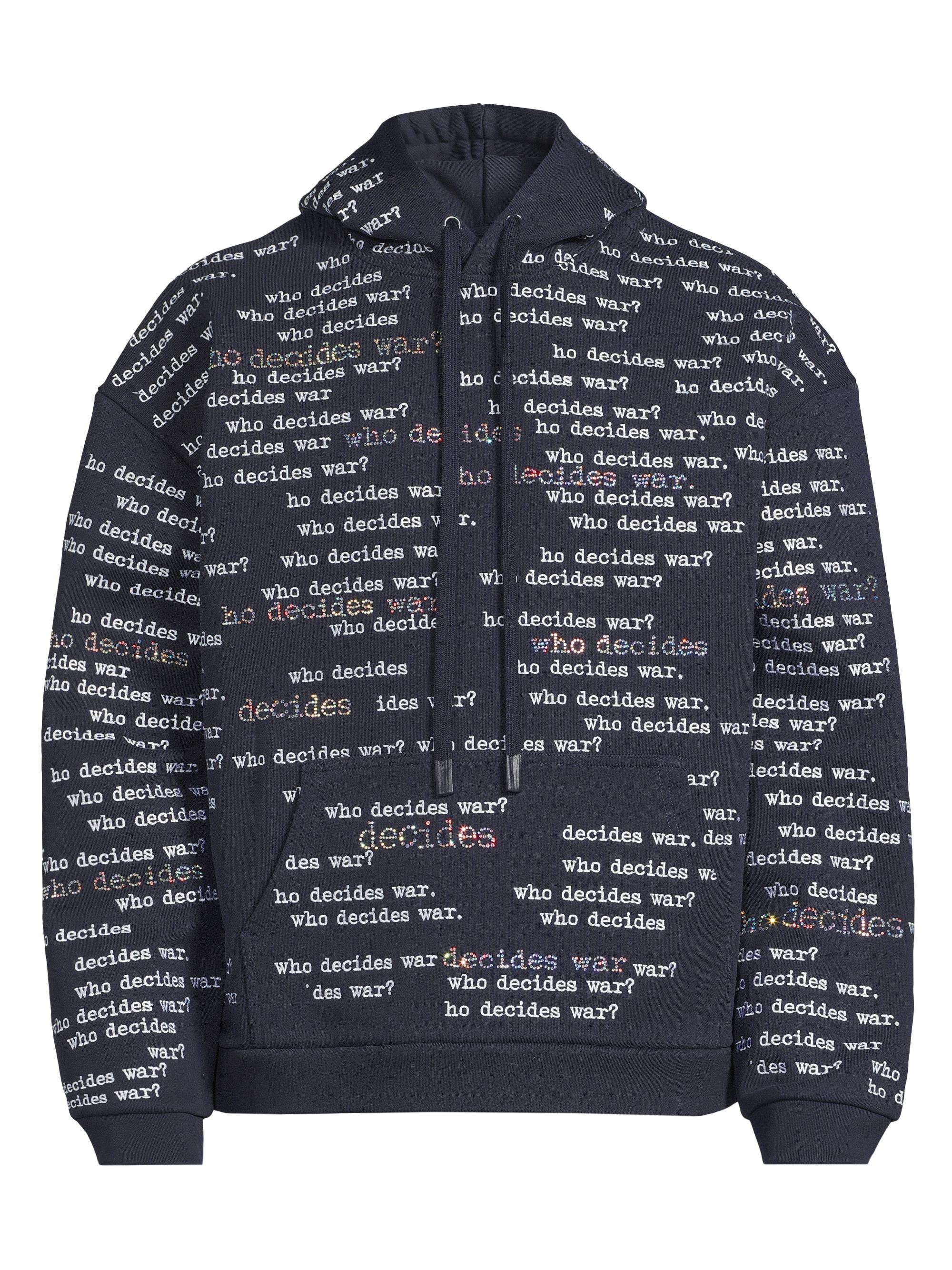 Who Decides War Men's Scripture Cotton Hoodie - Indigo