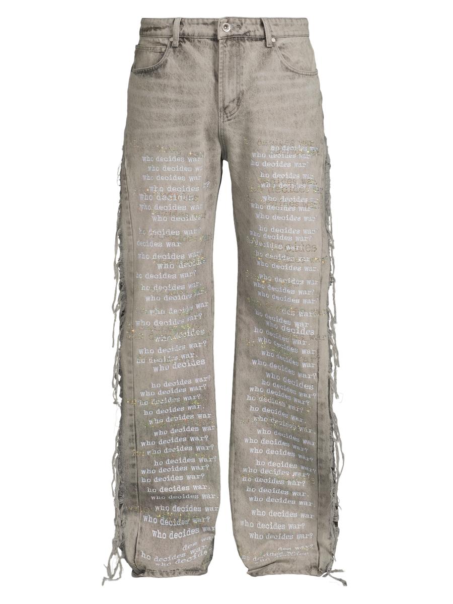 〈 MY WEAKNESS 〉Wool Denim Like Pants Who Decides War Ultra Flare Scripture Jeans | Saks Fifth Avenue
