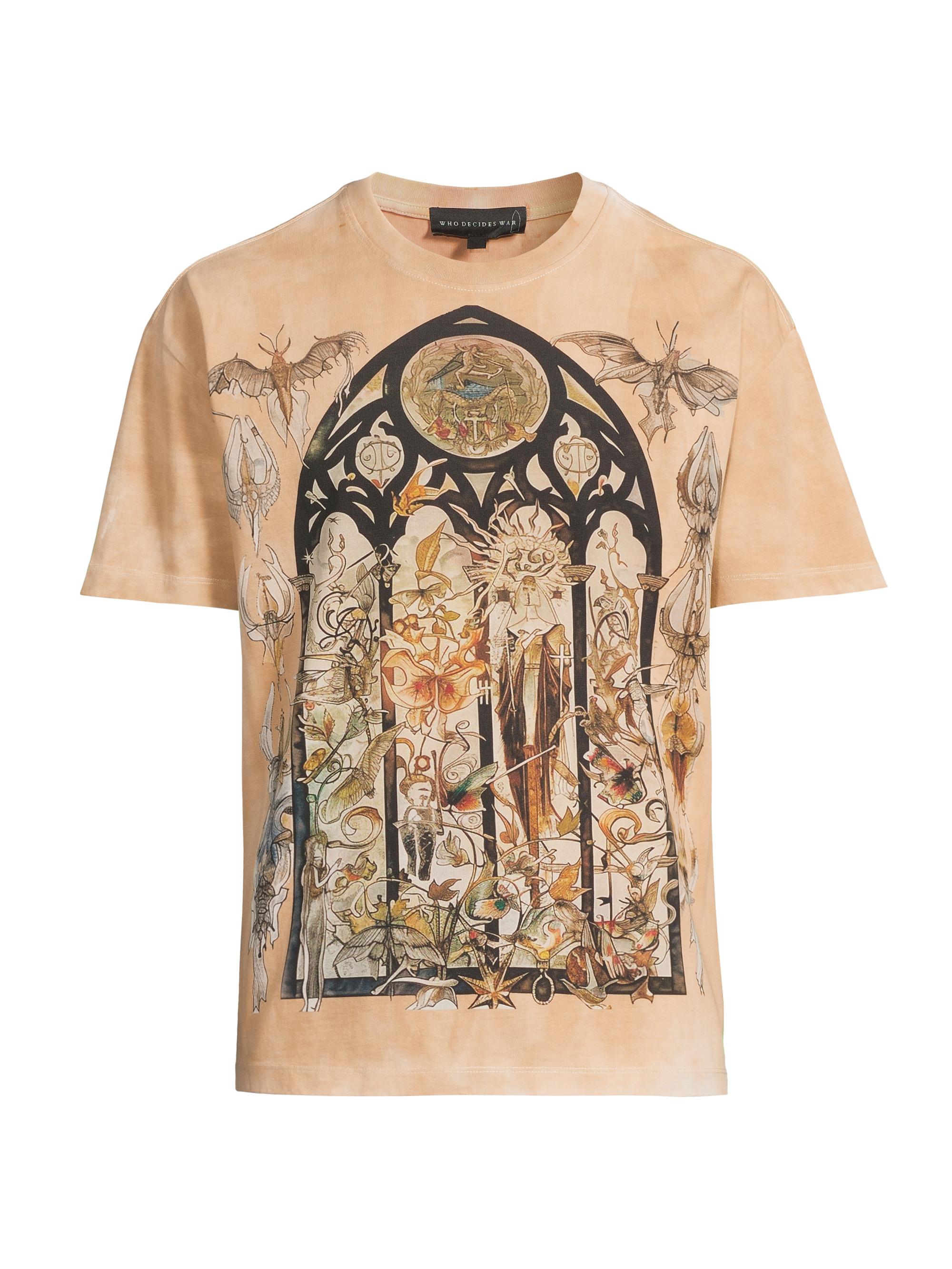 Who Decides War Men's Gleaming Cotton Crewneck T-Shirt - Tan