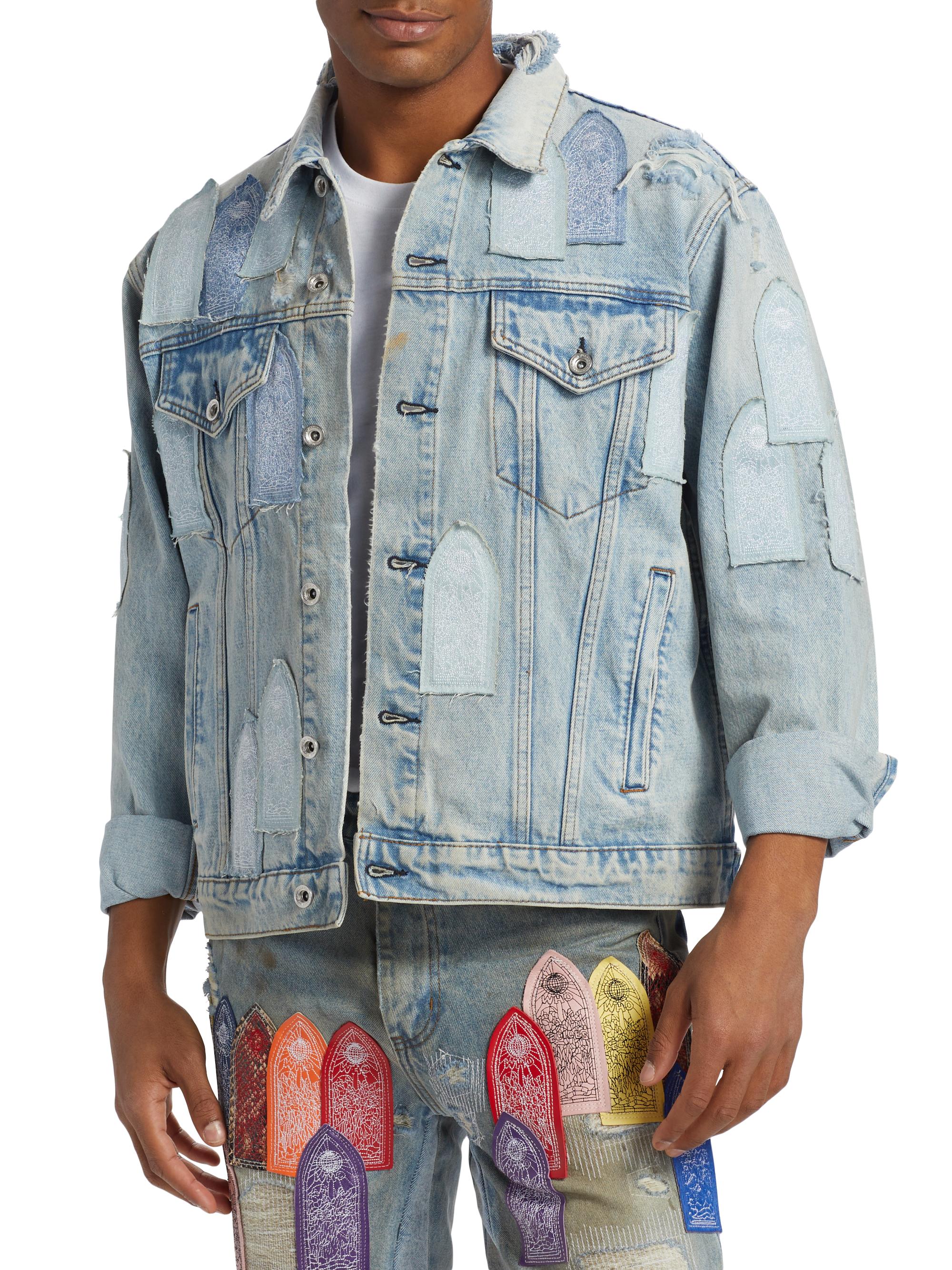 Who Decides War Patched Arch Denim Jacket | Saks Fifth Avenue