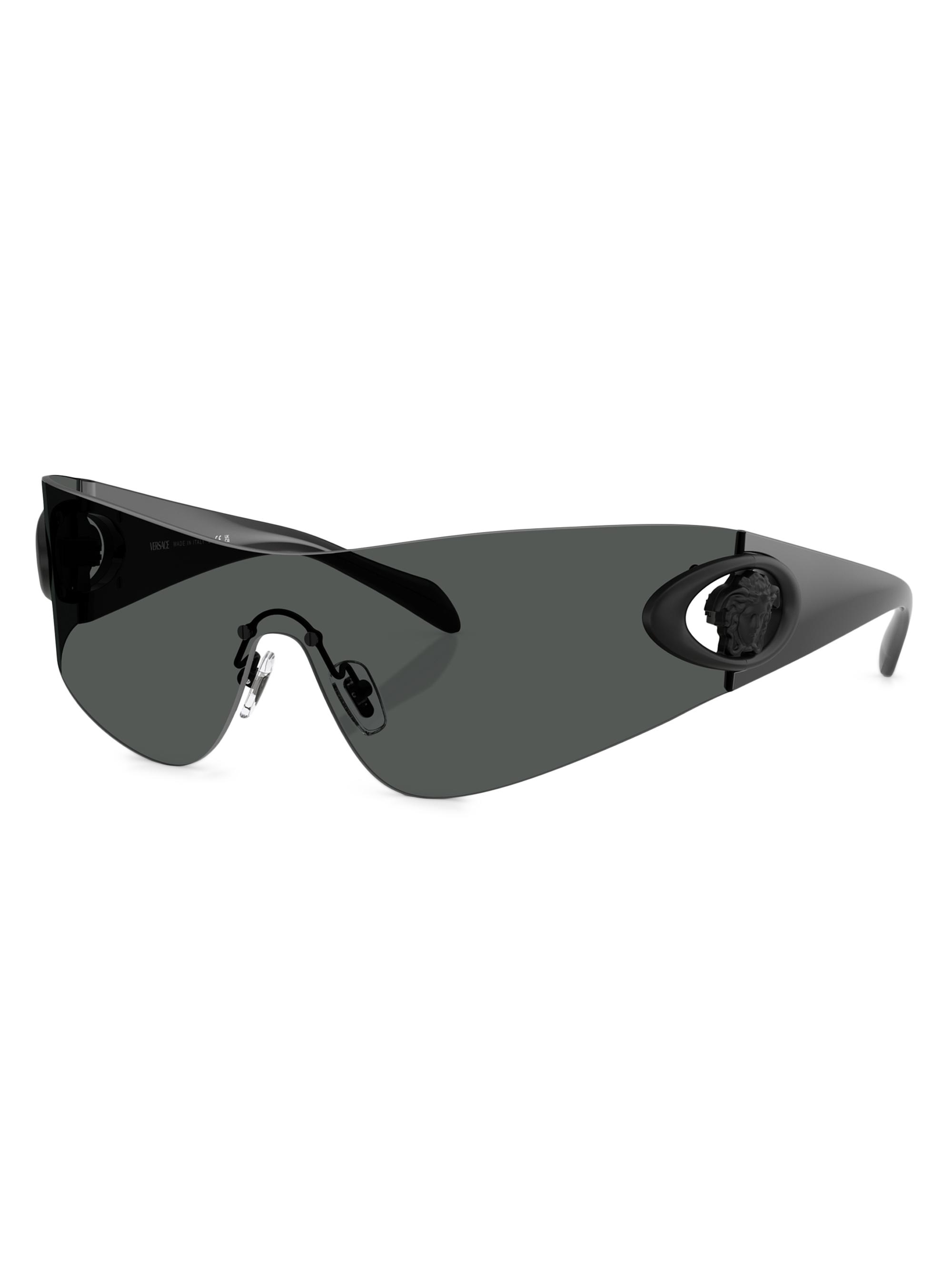 Versace Men's Shield Sunglasses - Black