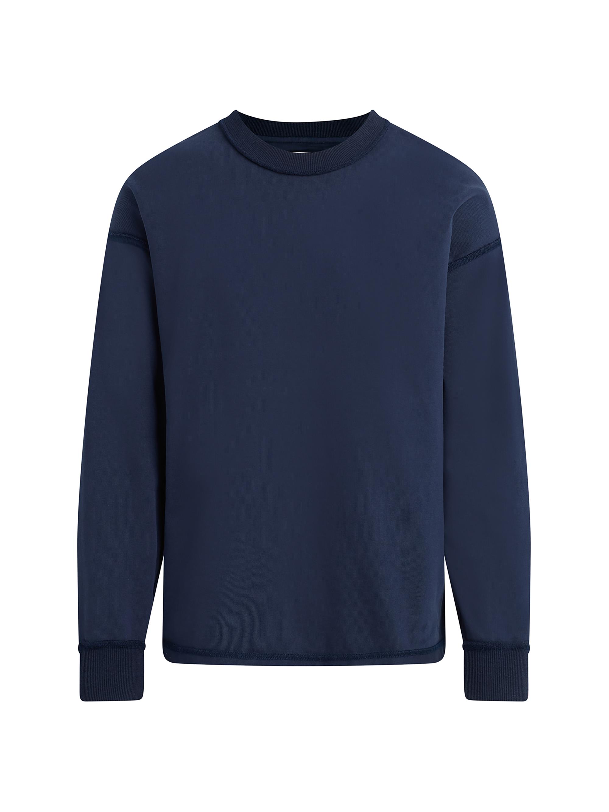 Hudson Jeans Men's Cotton Crewneck Sweatshirt - Deep Navy