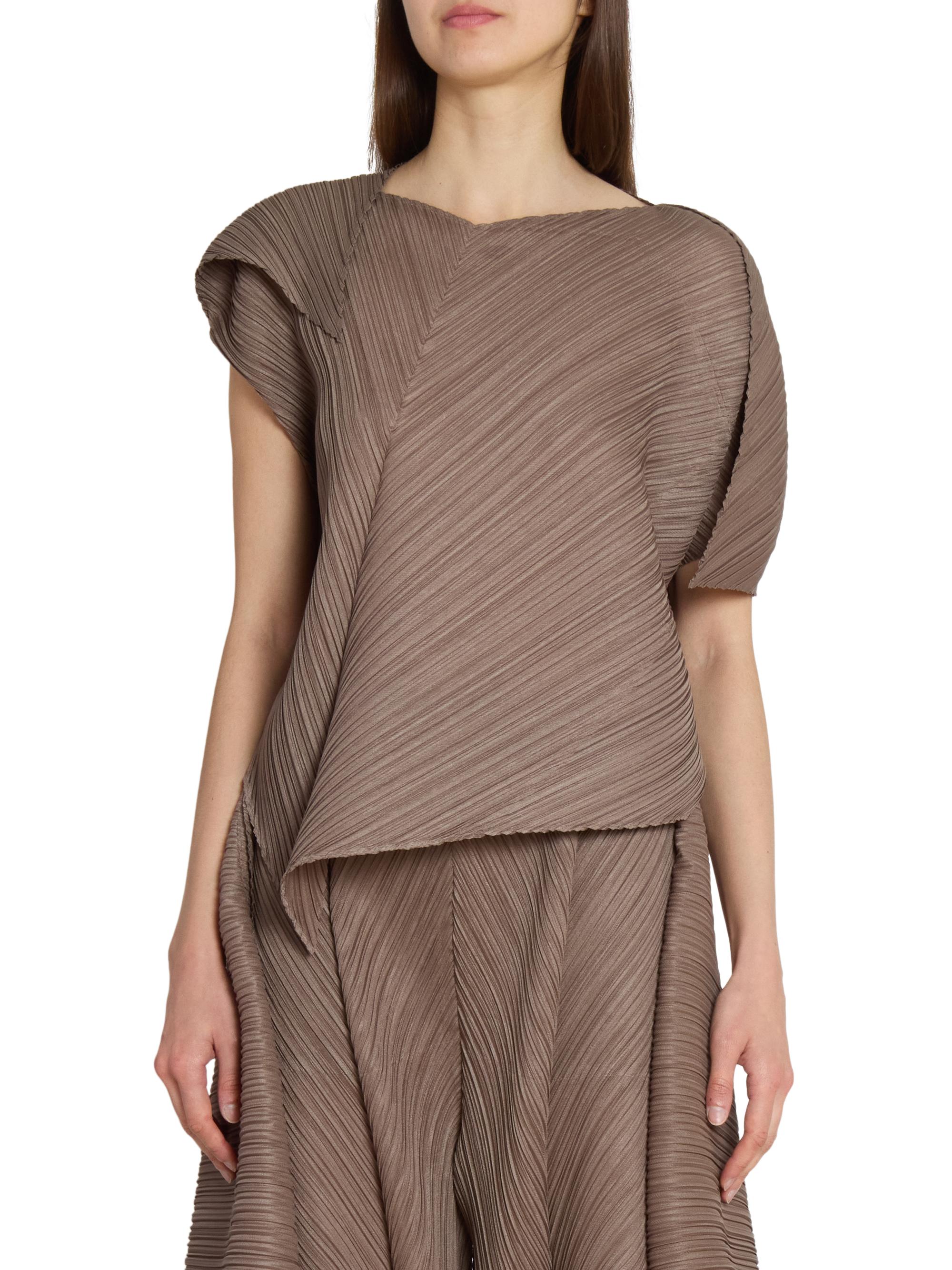 Pleats Please Issey Miyake Flare Draped Top | Saks Fifth Avenue