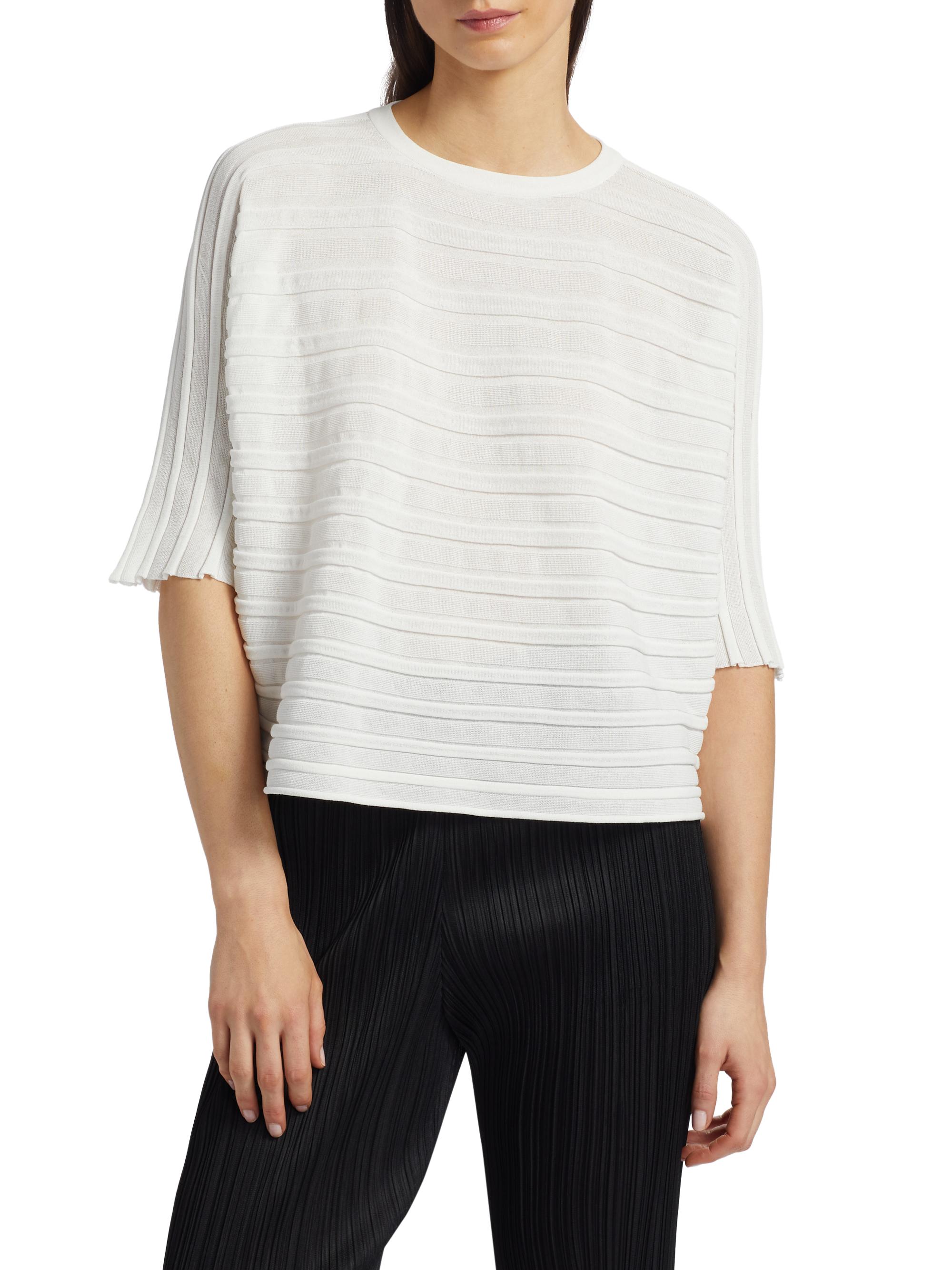 Pleats Please Issey Miyake Step Plissé Knit Top | Saks Fifth Avenue