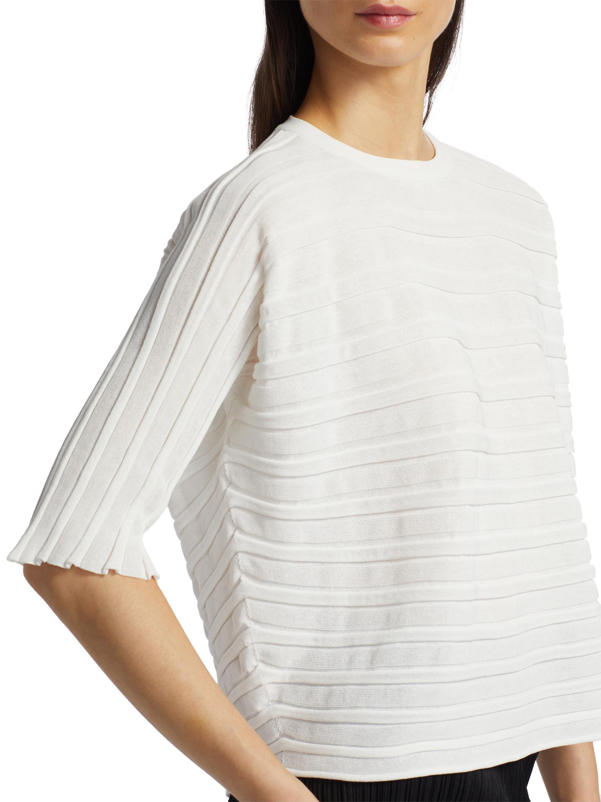 Pleats Please Issey Miyake Step Plissé Knit Top | Saks Fifth Avenue