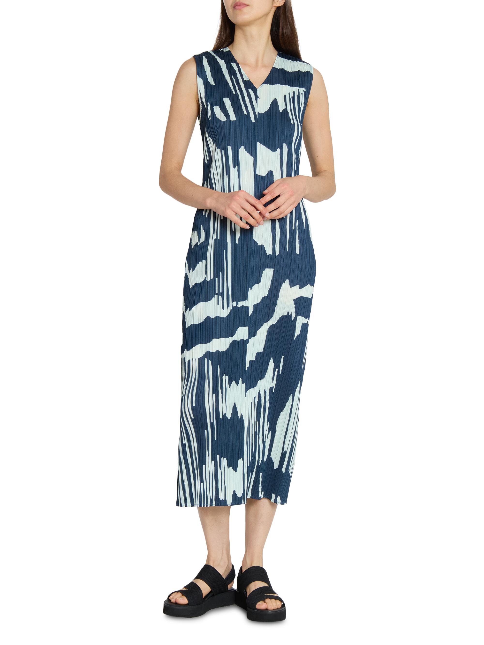 Pleats Please Issey Miyake Refraction Printed Midi-Dress | Saks