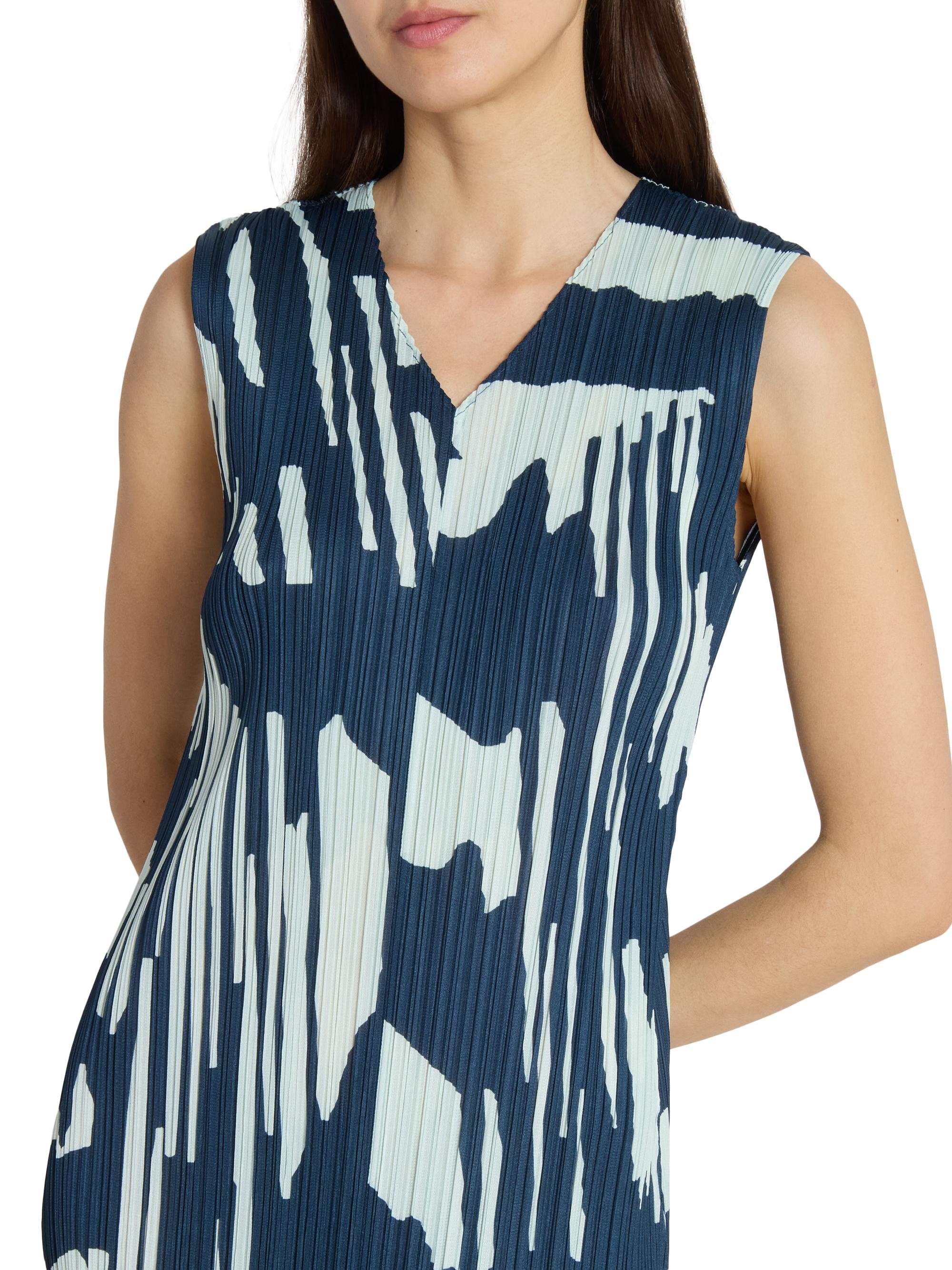 Pleats Please Issey Miyake Refraction Printed Midi-Dress | Saks