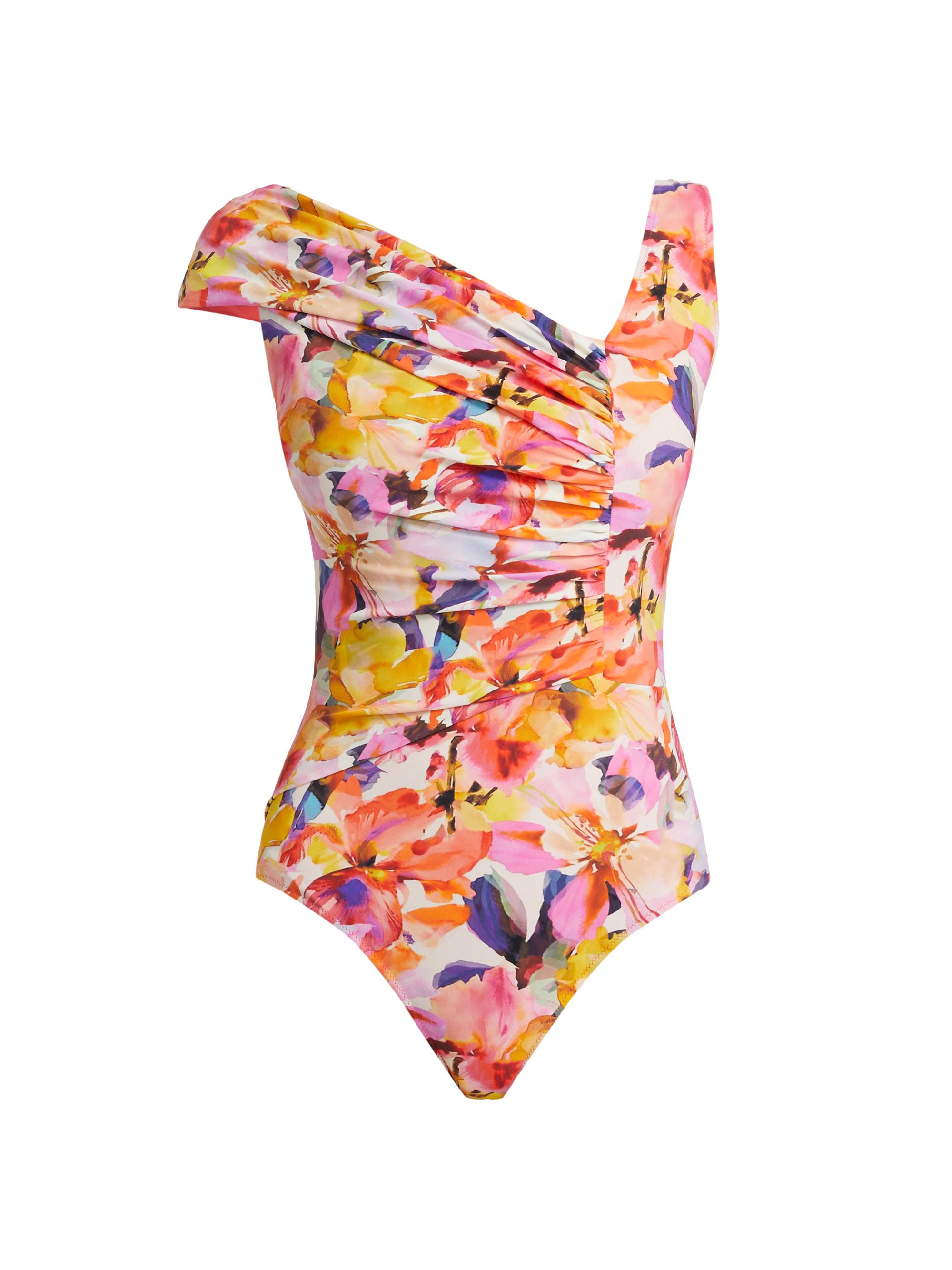 Chiara Boni La Petite Robe Women's Ryobe Ruched Floral Swimsuit - Balinese