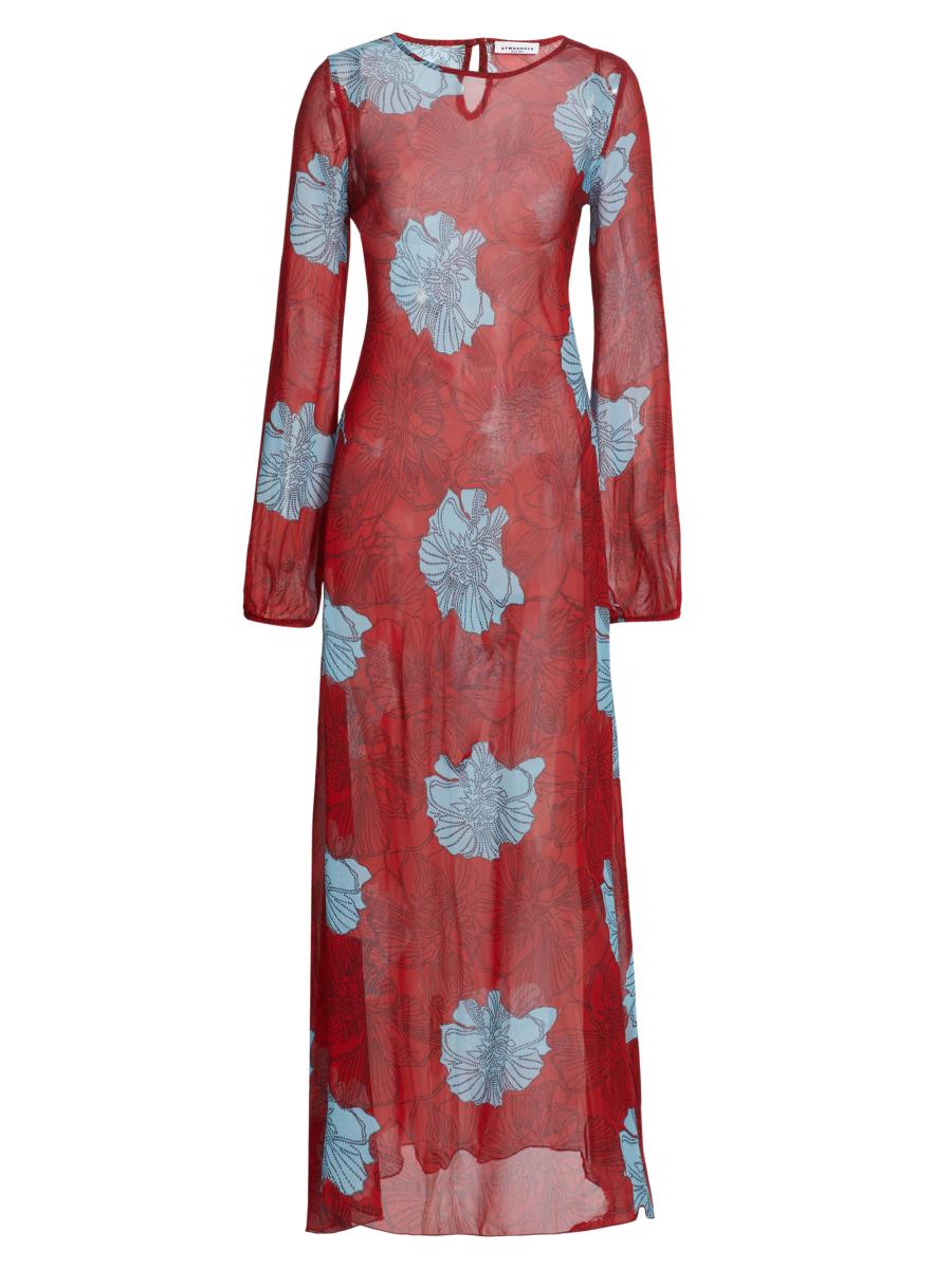 Eywasouls Malibu April Semi-Sheer Chiffon Maxi Dress | Saks