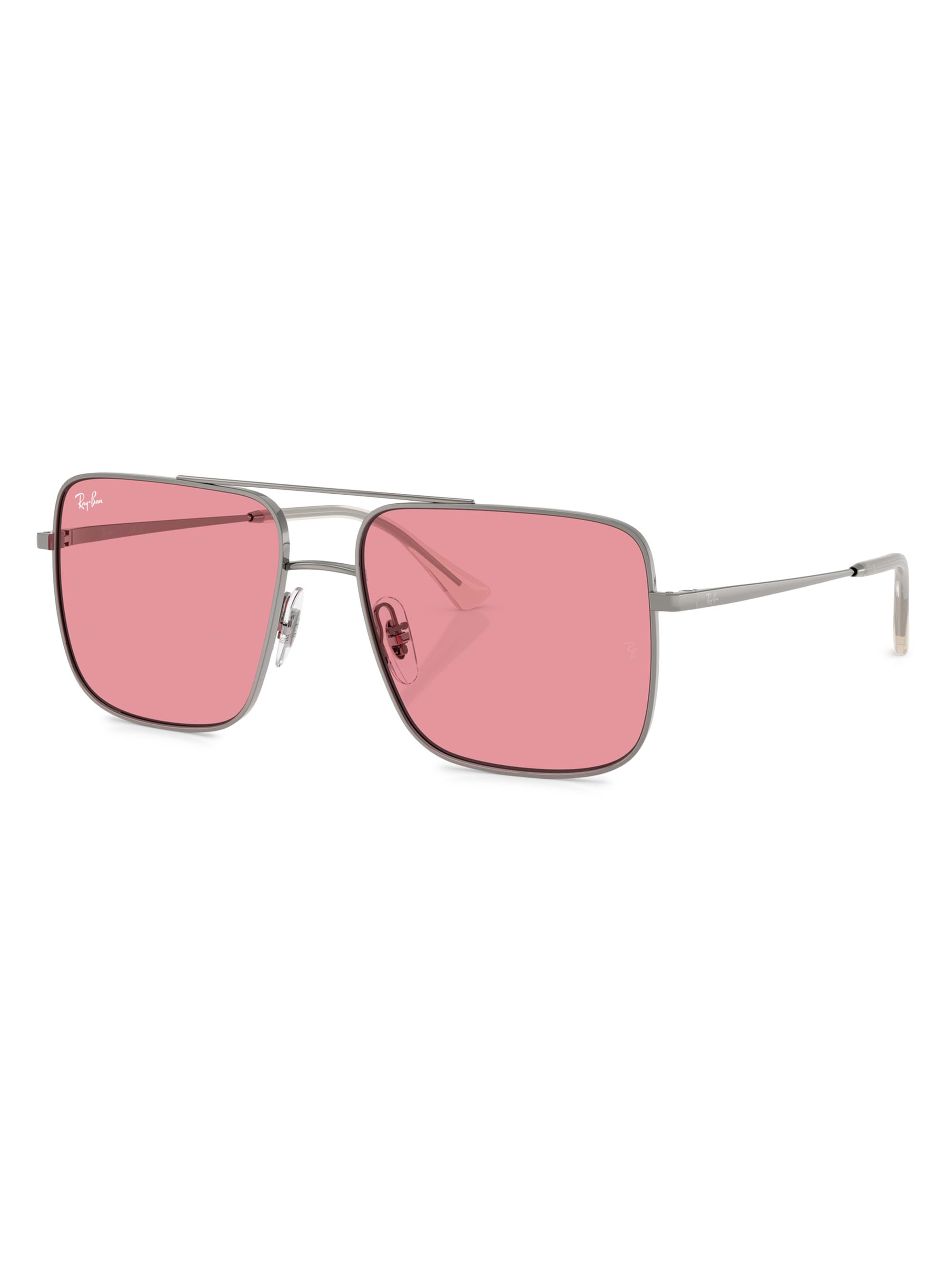 Ray-Ban Women's 0RB3758 Ari 56MM Square Sunglasses - Gunmetal Pink