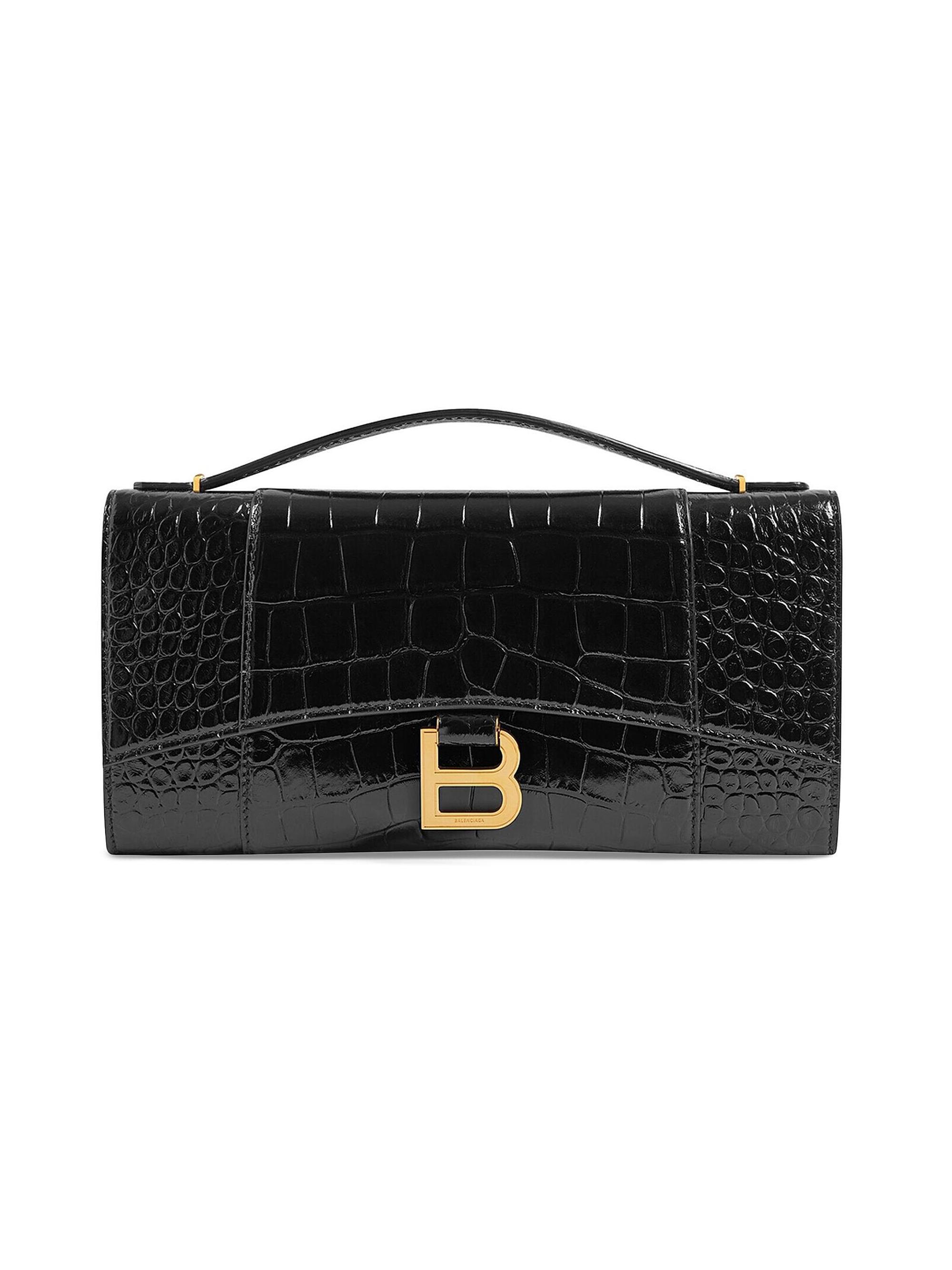 Balenciaga Hourglass Pochette with Handle | Saks Fifth Avenue