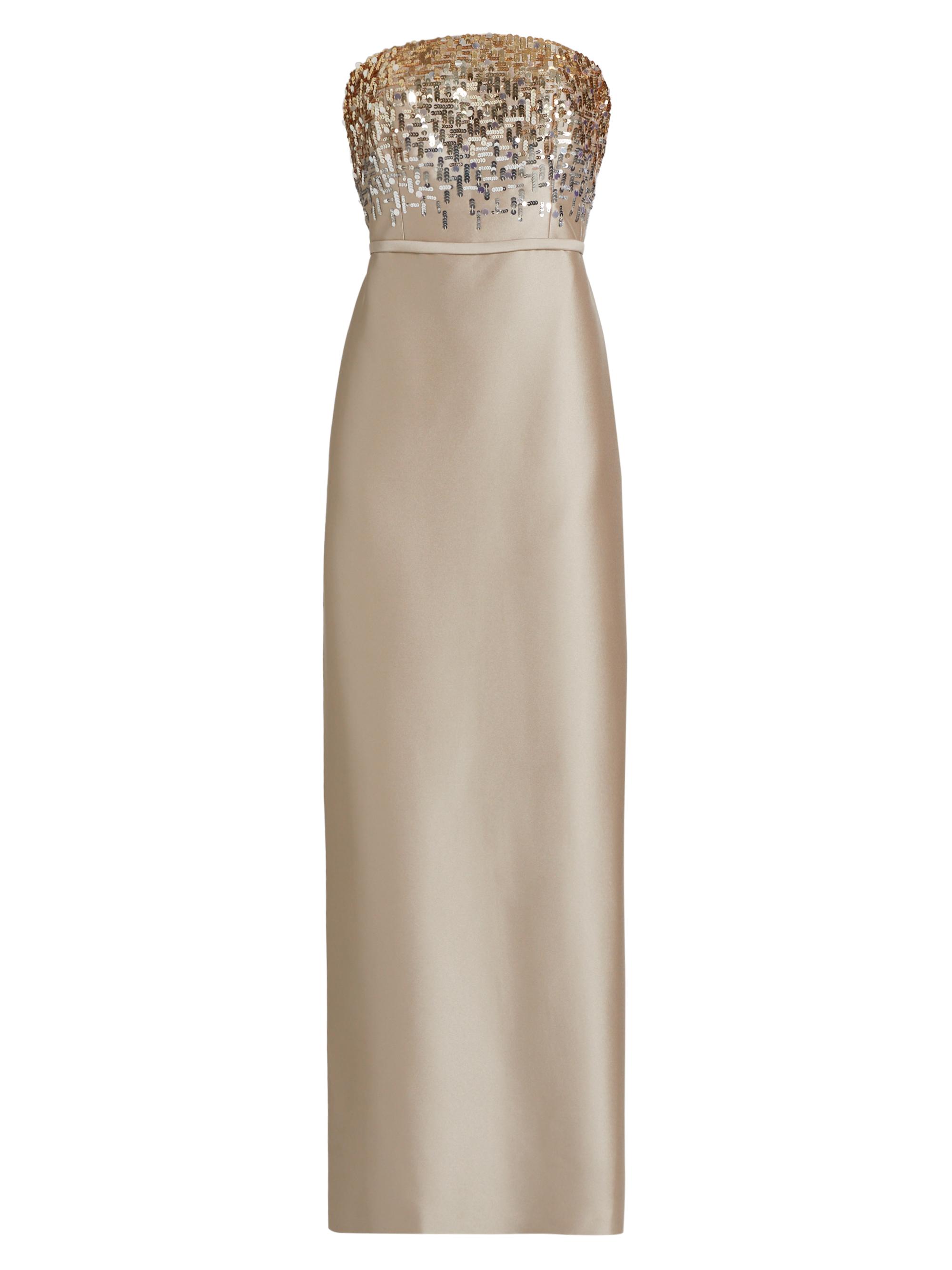 Sachin & Babi Women's Phaedra Sequin Strapless Gown - Pewter