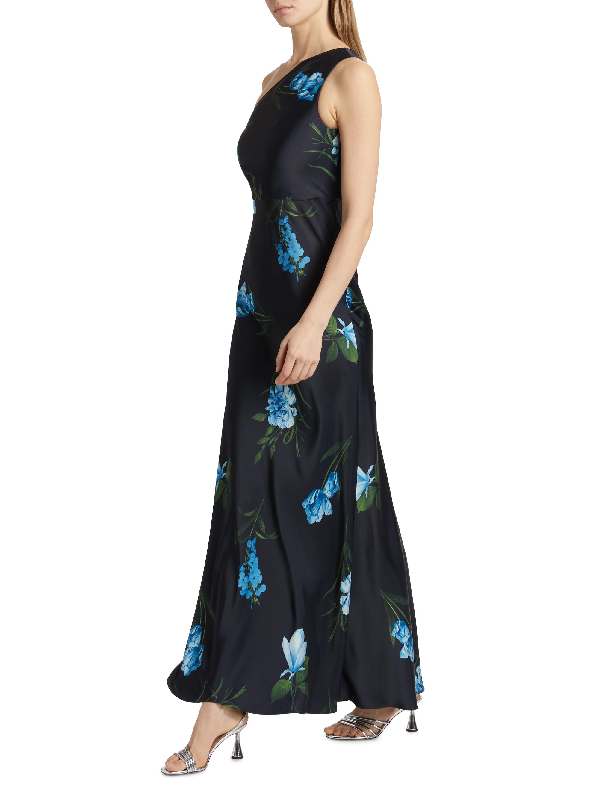delphine one shoulder asymmetric maxi dress Women's Delphine One Shoulder Midi Dress Baby Blue S/M/L/Customize MEAN BLVD Baby Blue / M