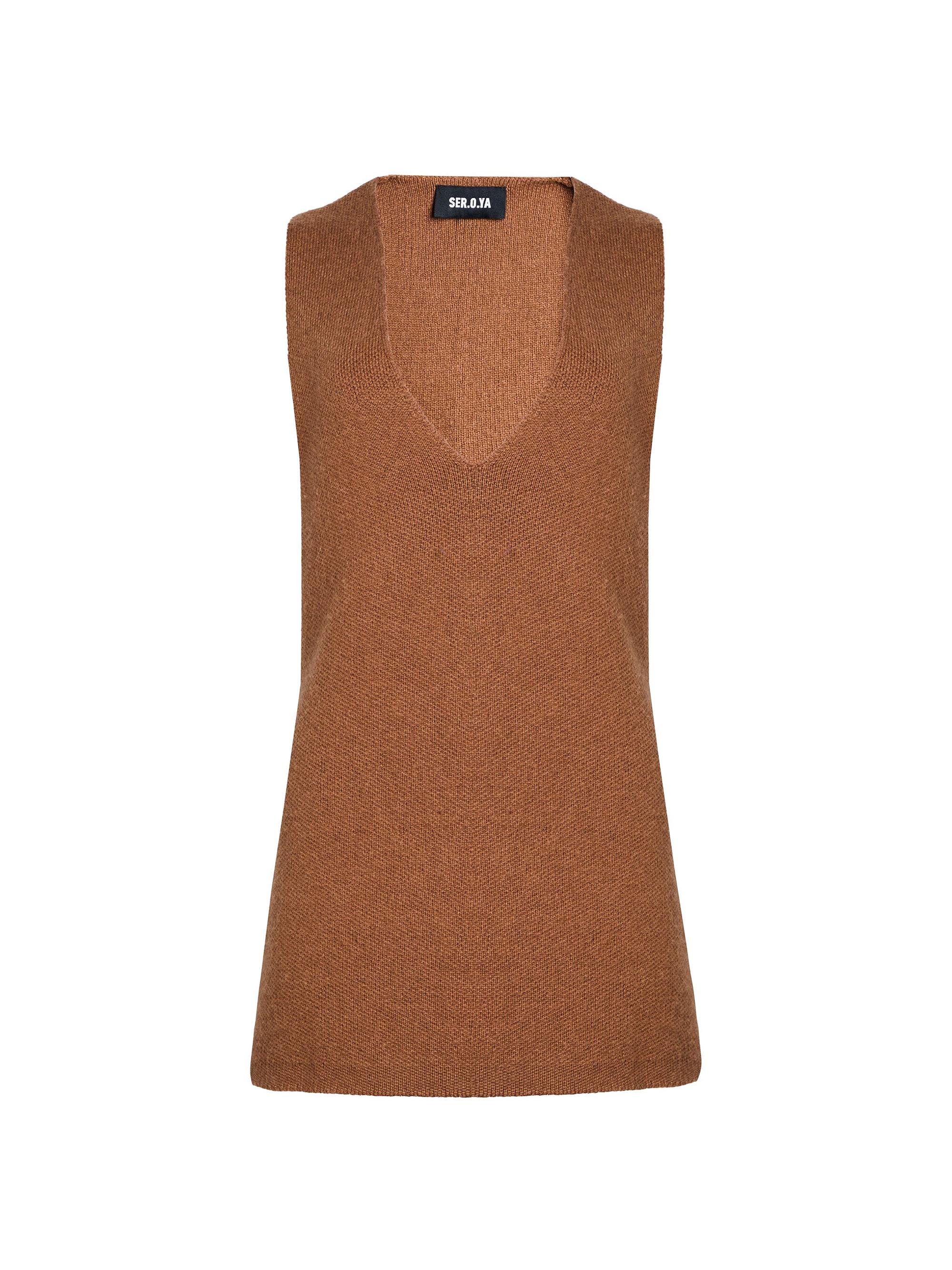Ser.o.ya Women's Honey Knit Tunic - Camel