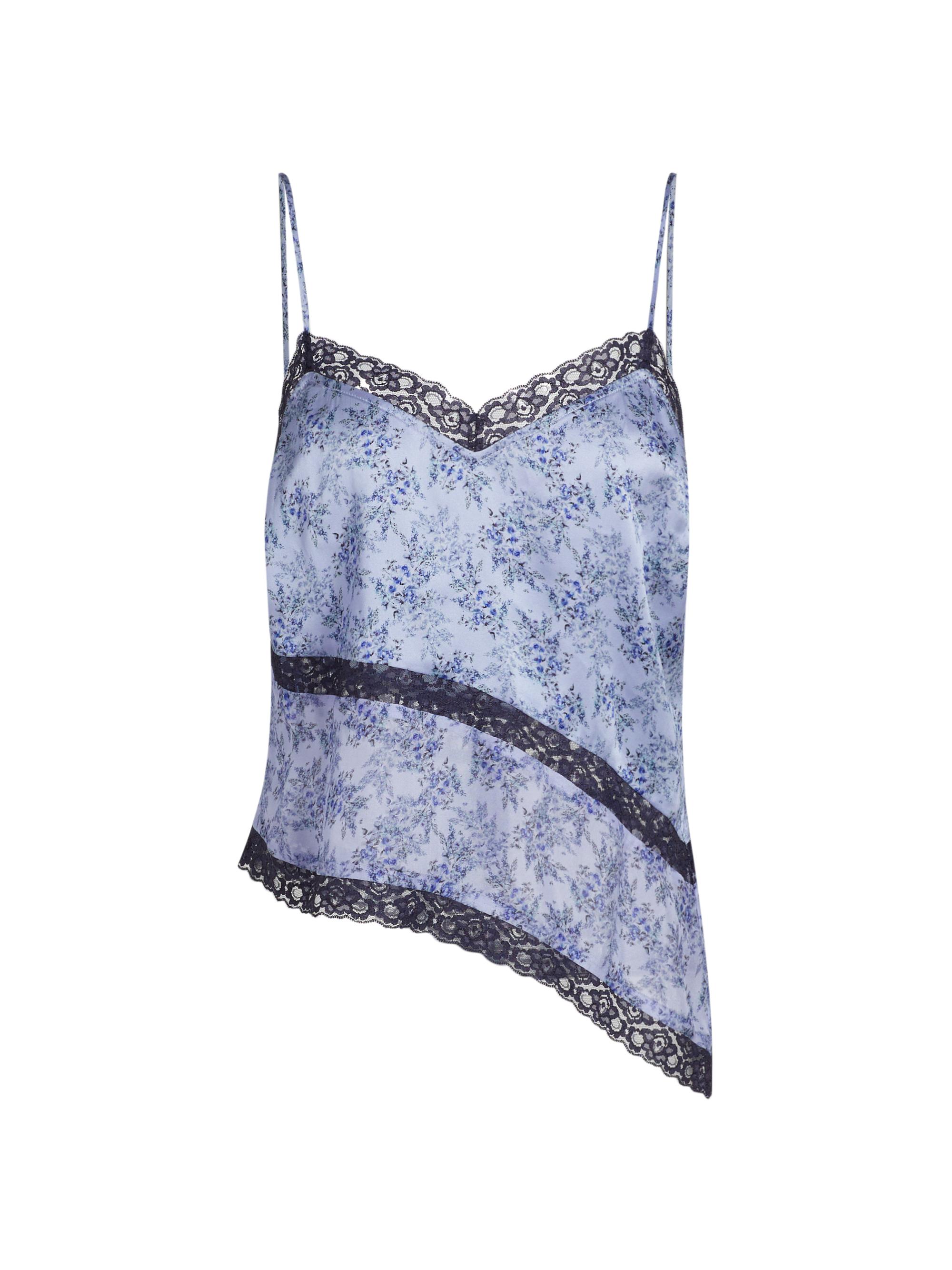 Cami NYC Women's Auren Lace-Trimmed Silk Camisole - Miniprimavera Shadow