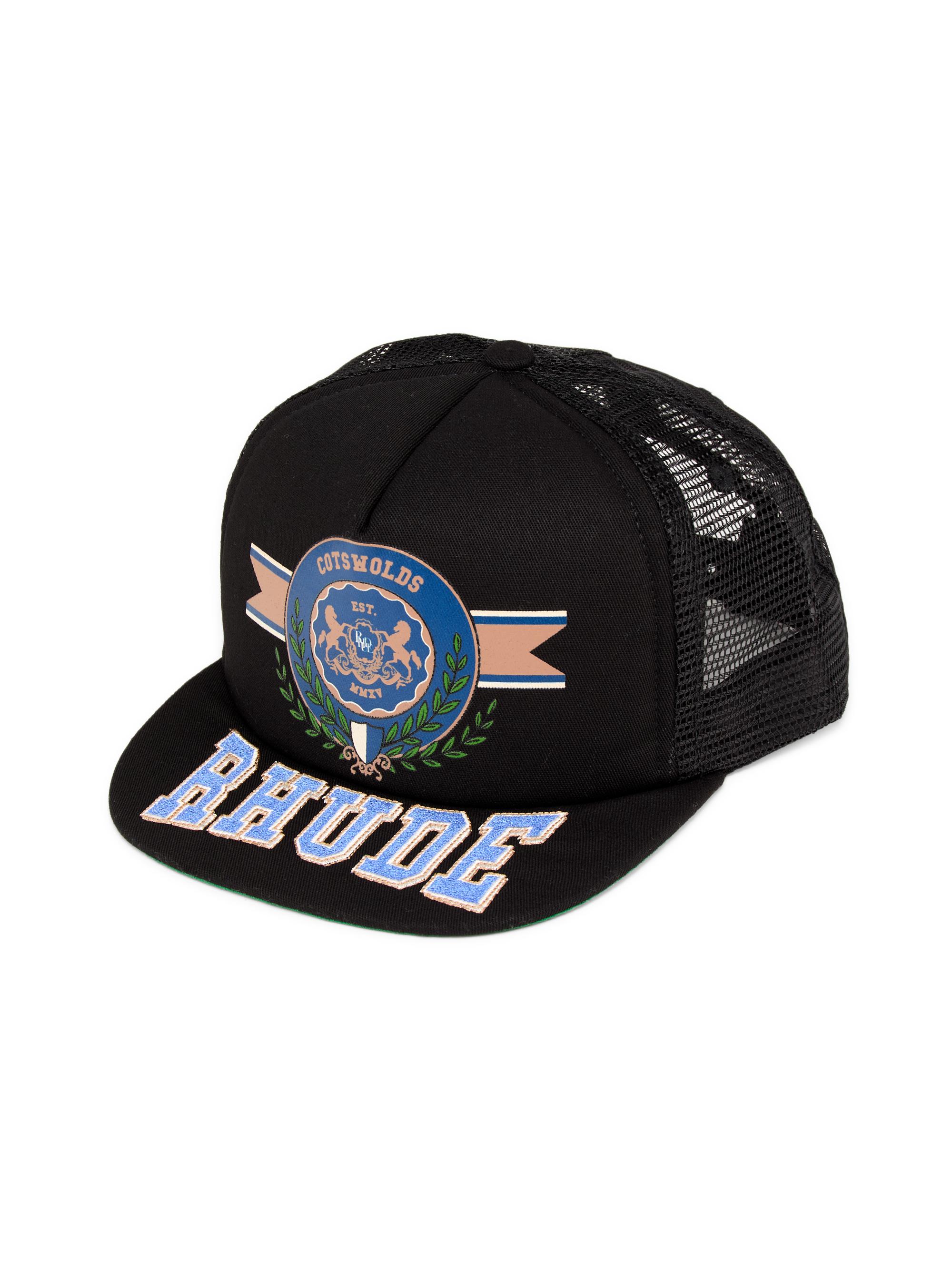 Rhude Men's Cotswold Trucker Hat - Black