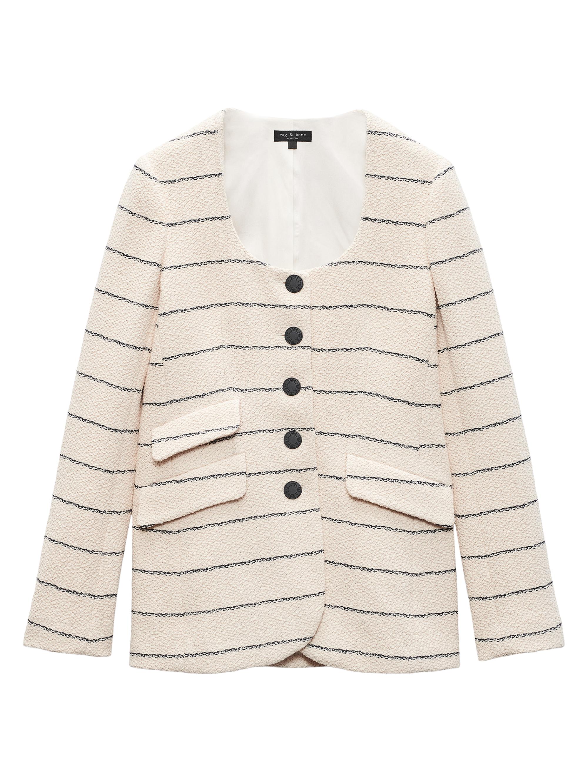 rag & bone Women's Roslyn Tweed Blazer - Creme