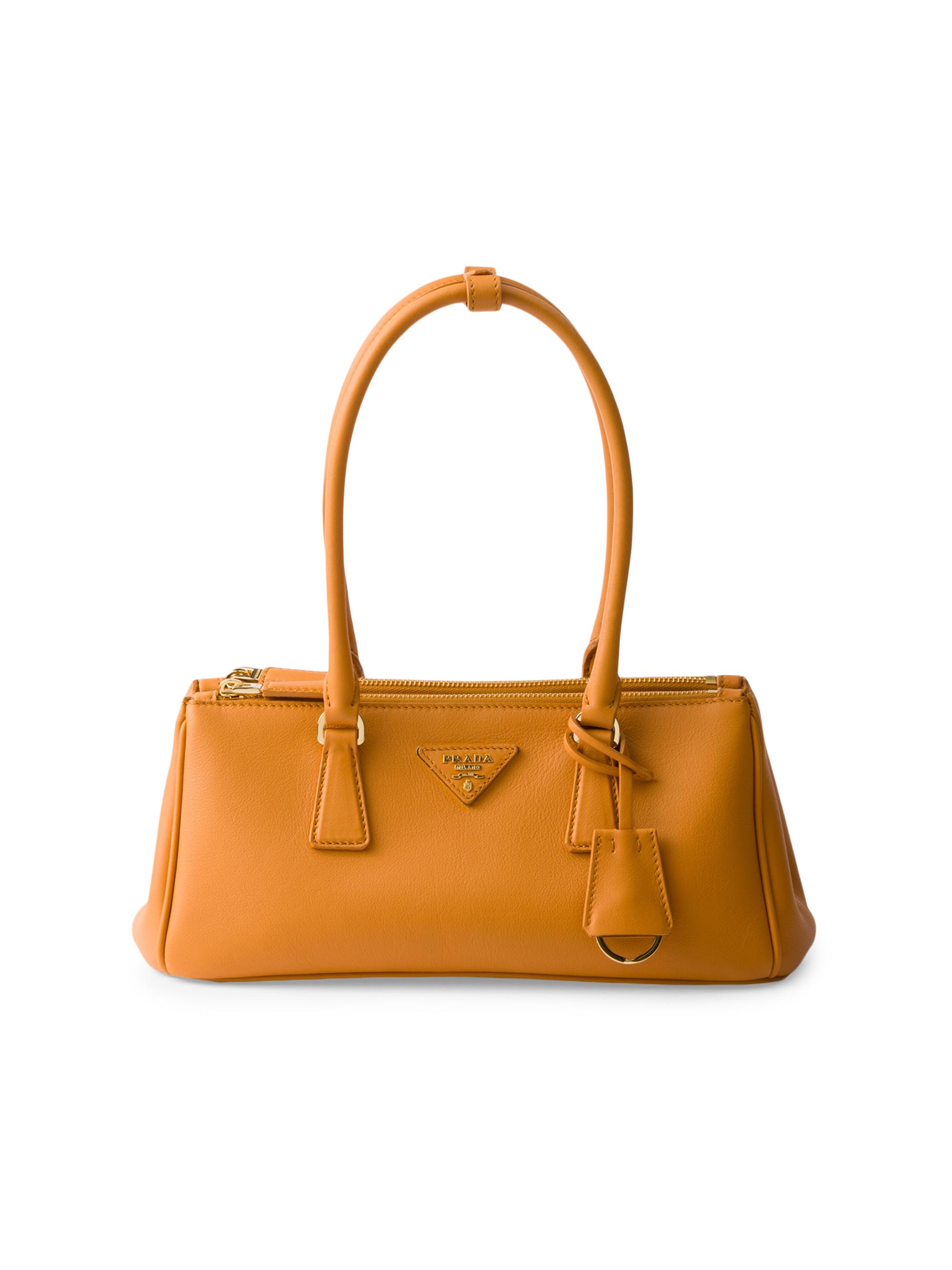 Prada Women's  Galleria Leather Top Handle Bag - Orange | Thumbnail 5