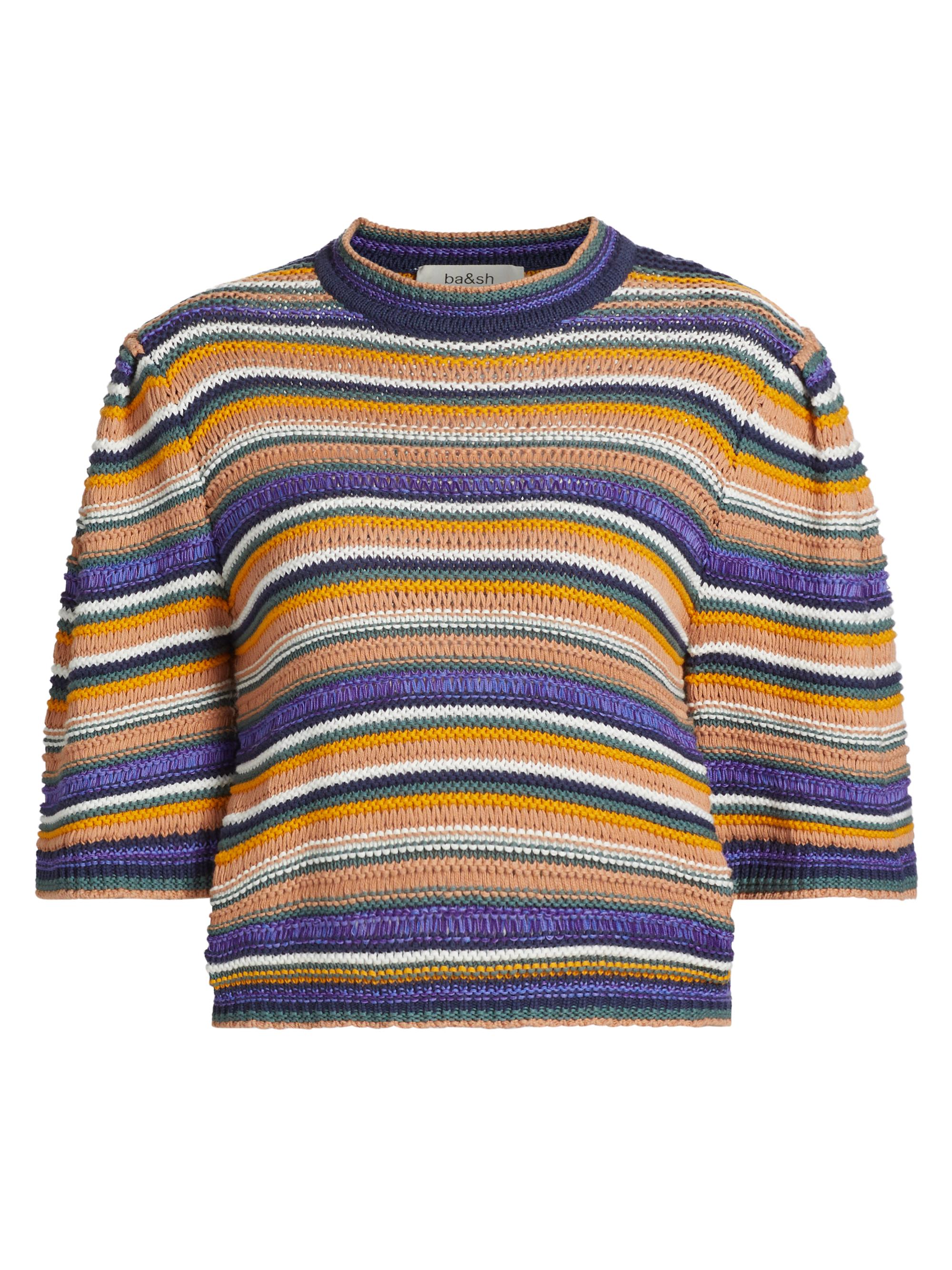 ba & sh Women's Farfaela Striped Cotton Sweater - Multico