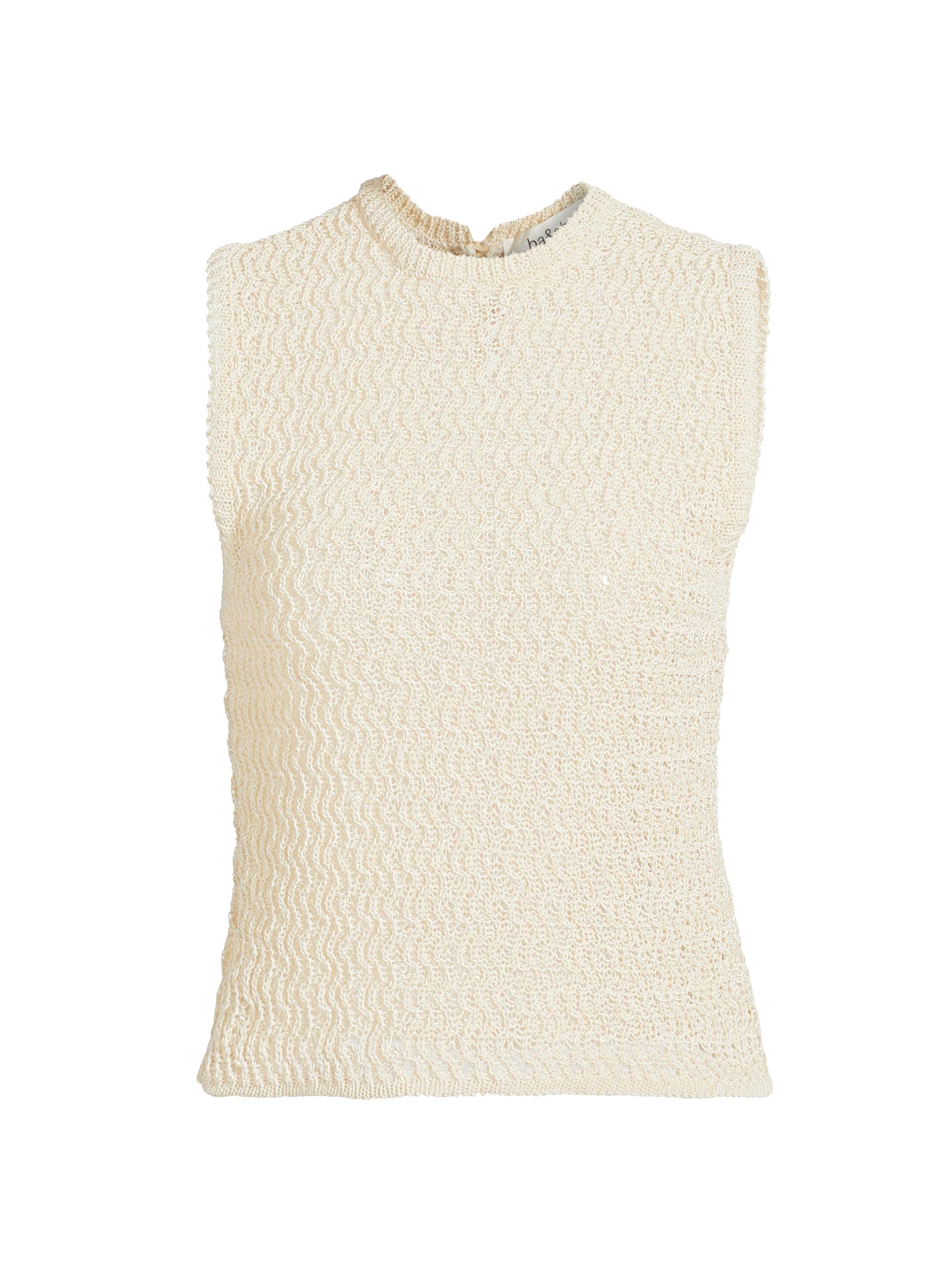 ba & sh Women's Pira Cotton-Blend Crochet-Knit Top - Vanille