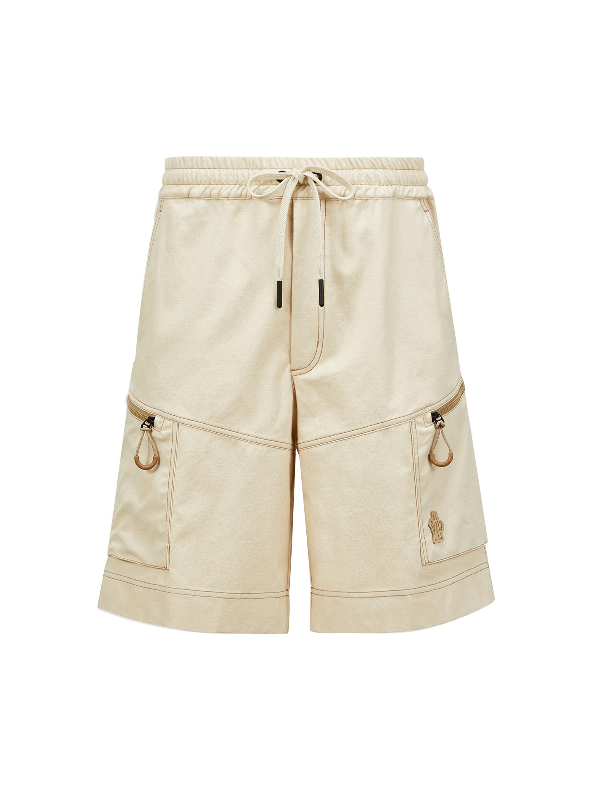 Moncler Grenoble Men's Shorts in Cotton Drill - Light Beige