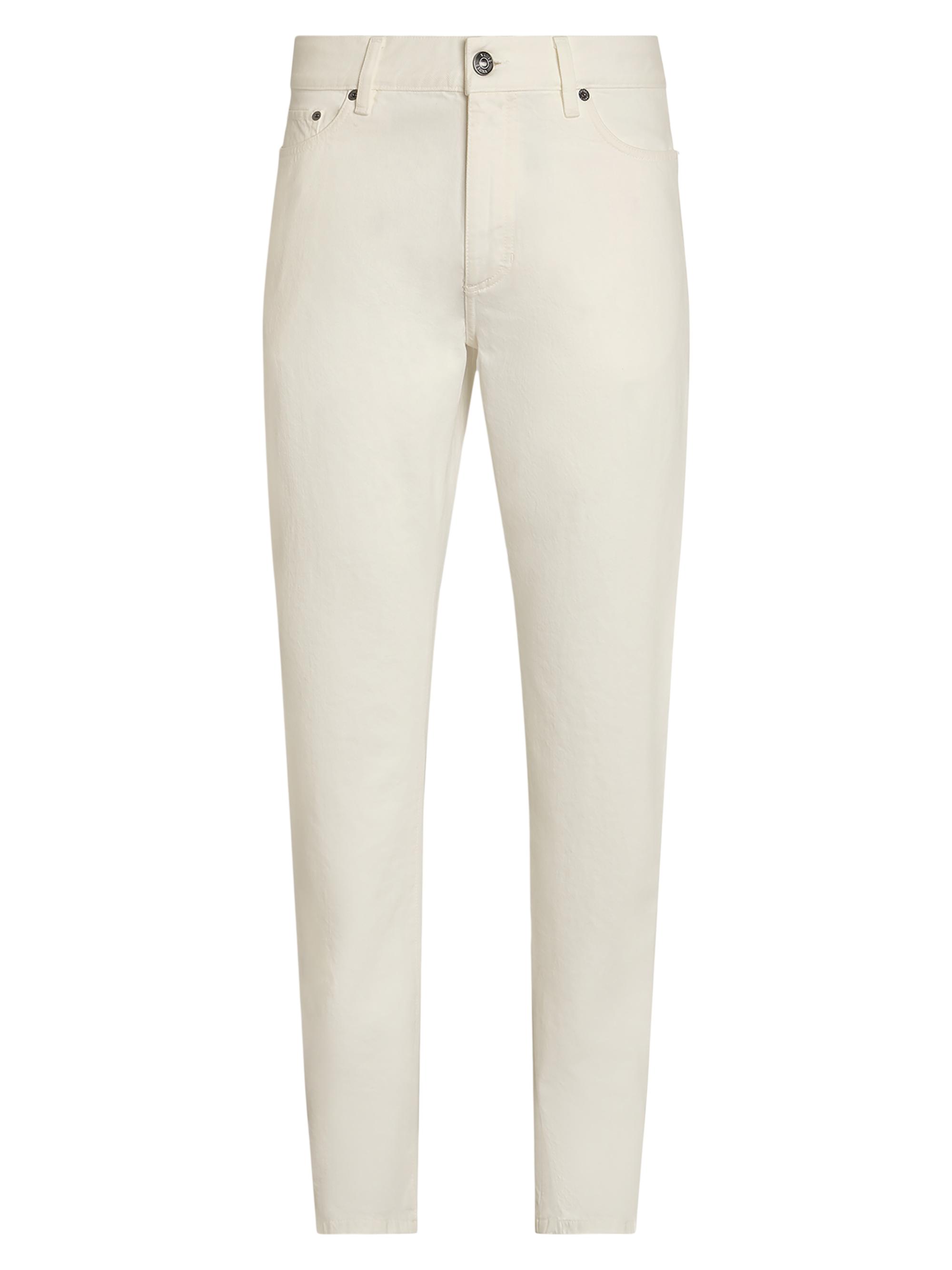 ZEGNA Men's Stone-Washed Cotton Marble Roccia Jeans - White