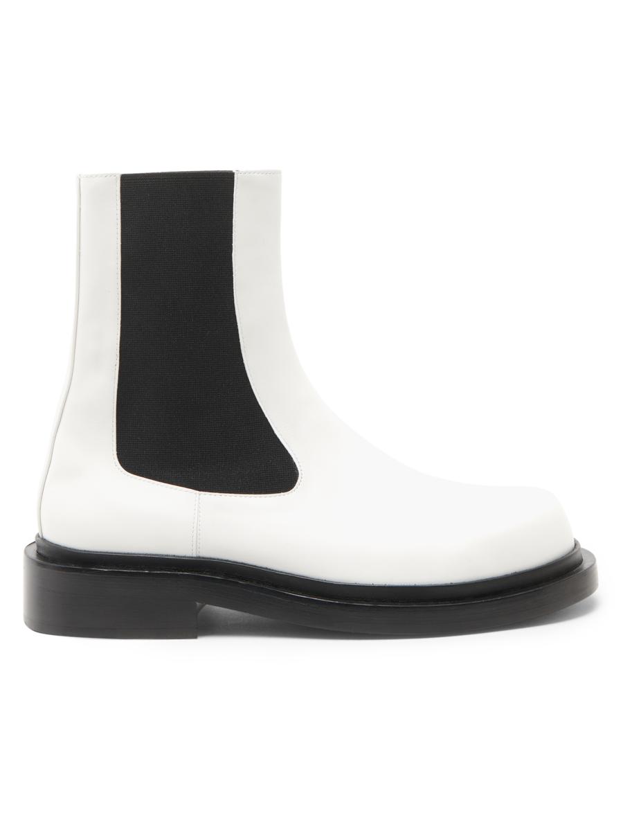 Jil Sander Women's Leather Ankle Boots In White