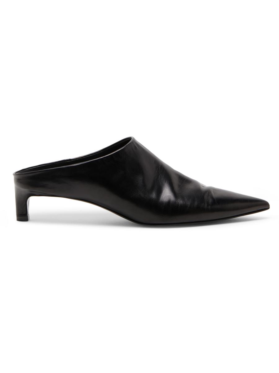 Jil Sander 35MM Leather Kitten-Heel Mules | Saks Fifth Avenue