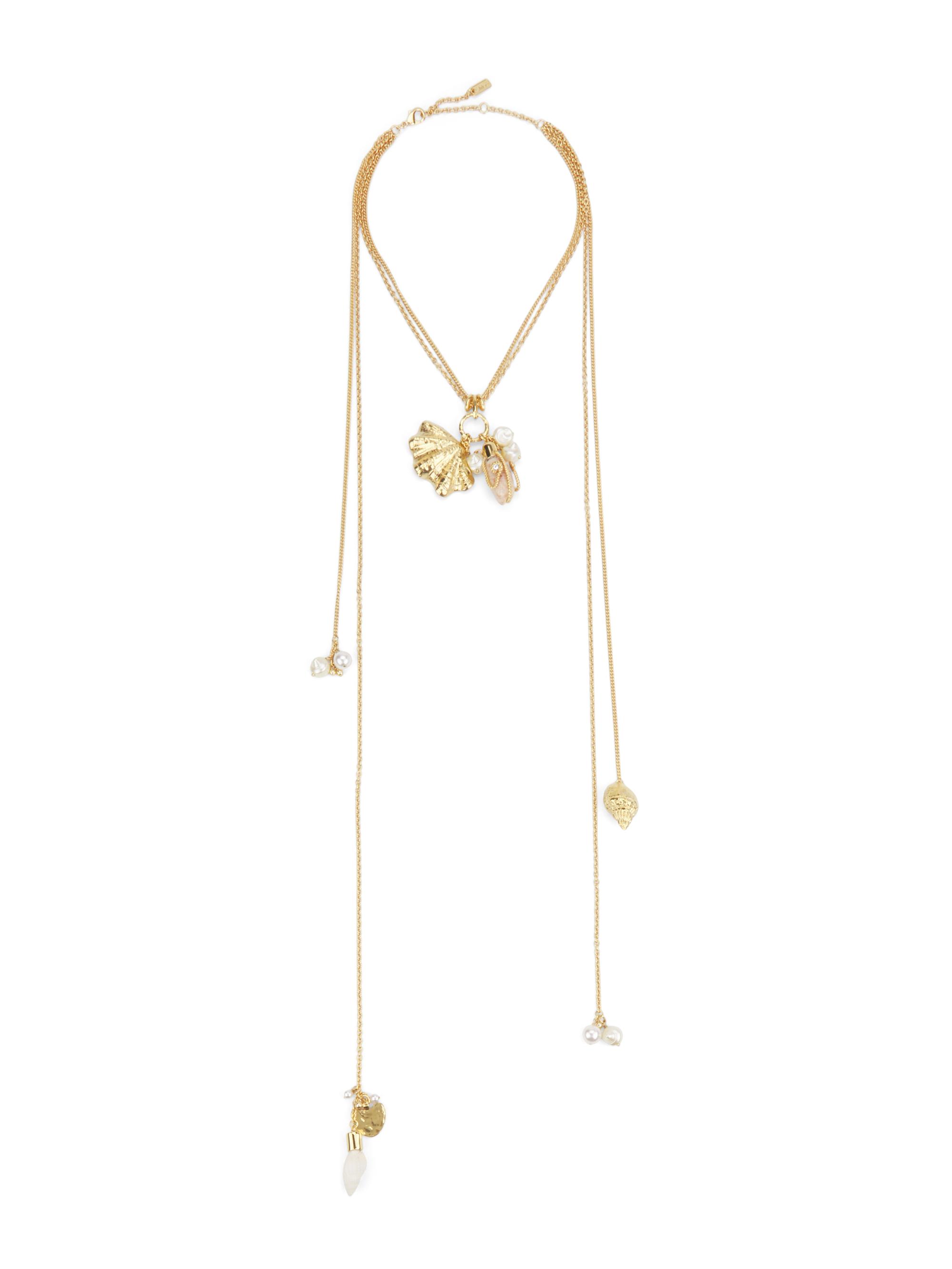 Chloé Women's Goldtone, Pearl & Shell Necklace - Vintage Gold