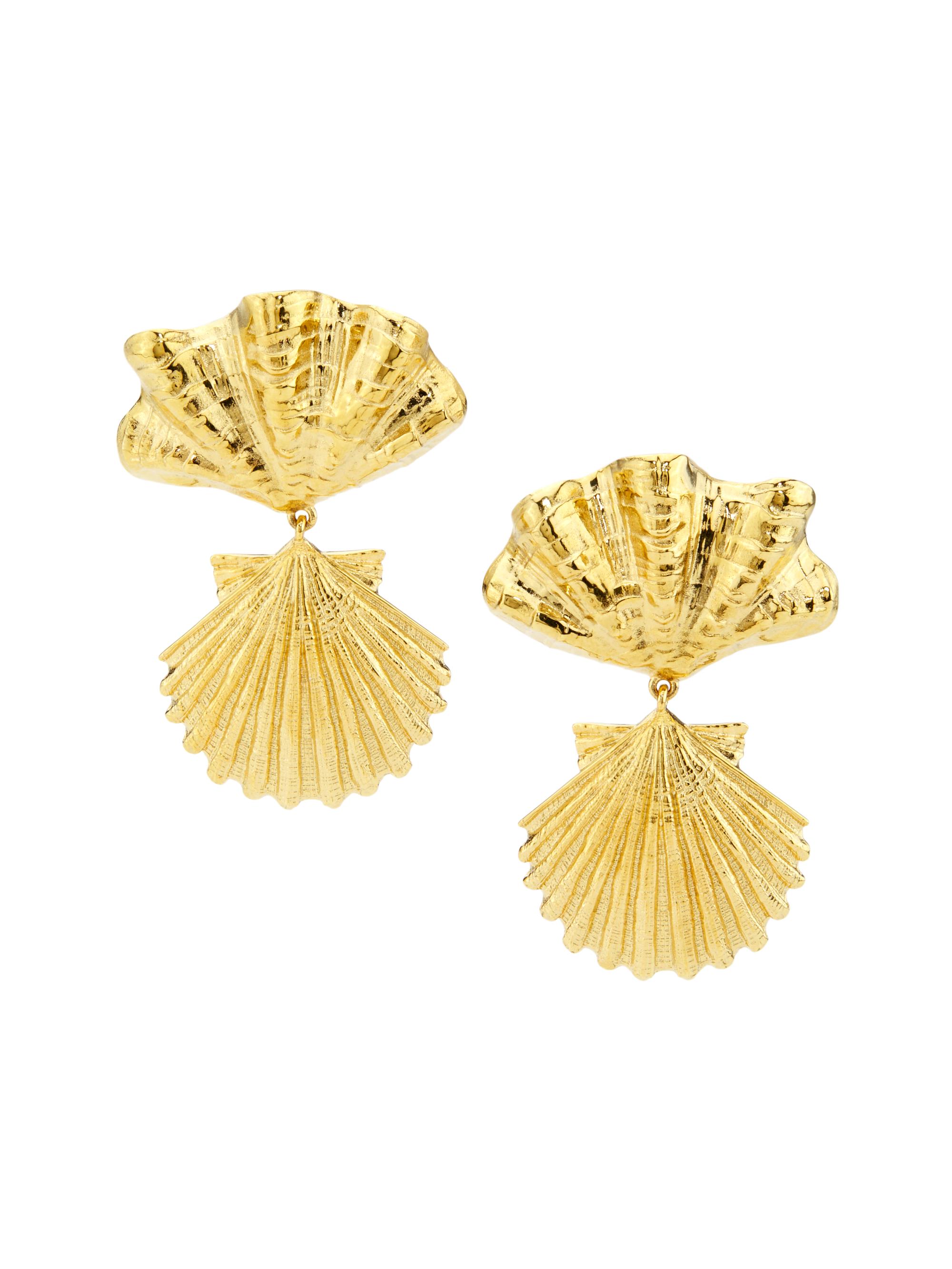 Chloé Women's Goldtone Seashell Drop Earrings - Vintage Gold