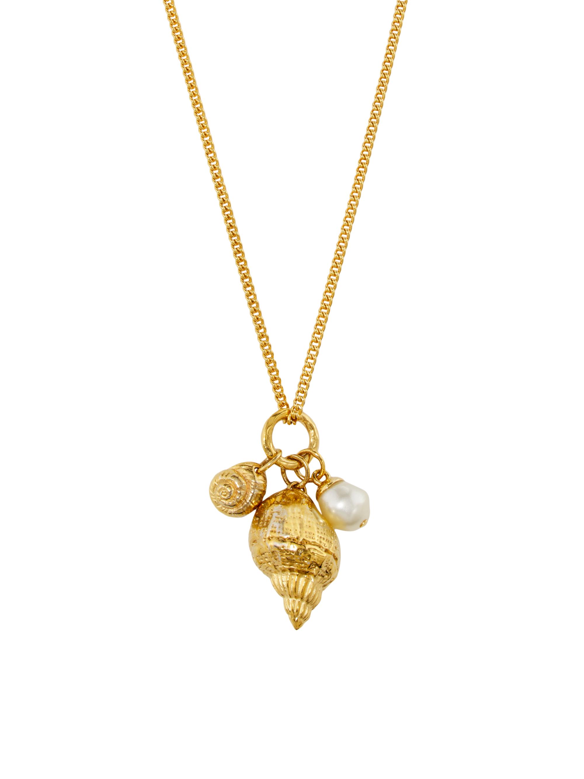 Chloé Women's Goldtone & Imitation Pearl Seashell Pendant Necklace - Vintage Gold