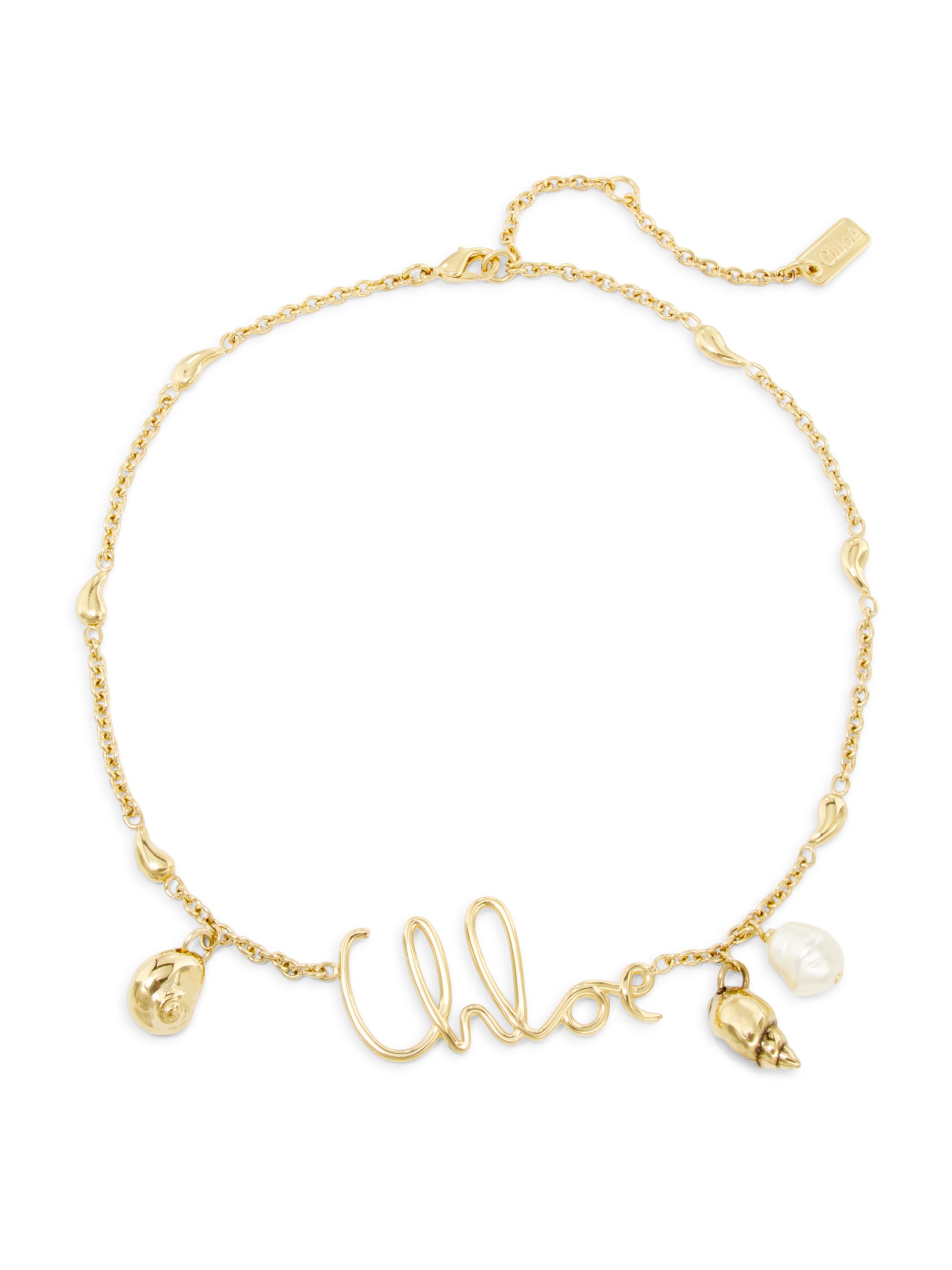 Chloé Women's Goldtone & Imitation Pearl "" Pendant Necklace - Vintage Gold