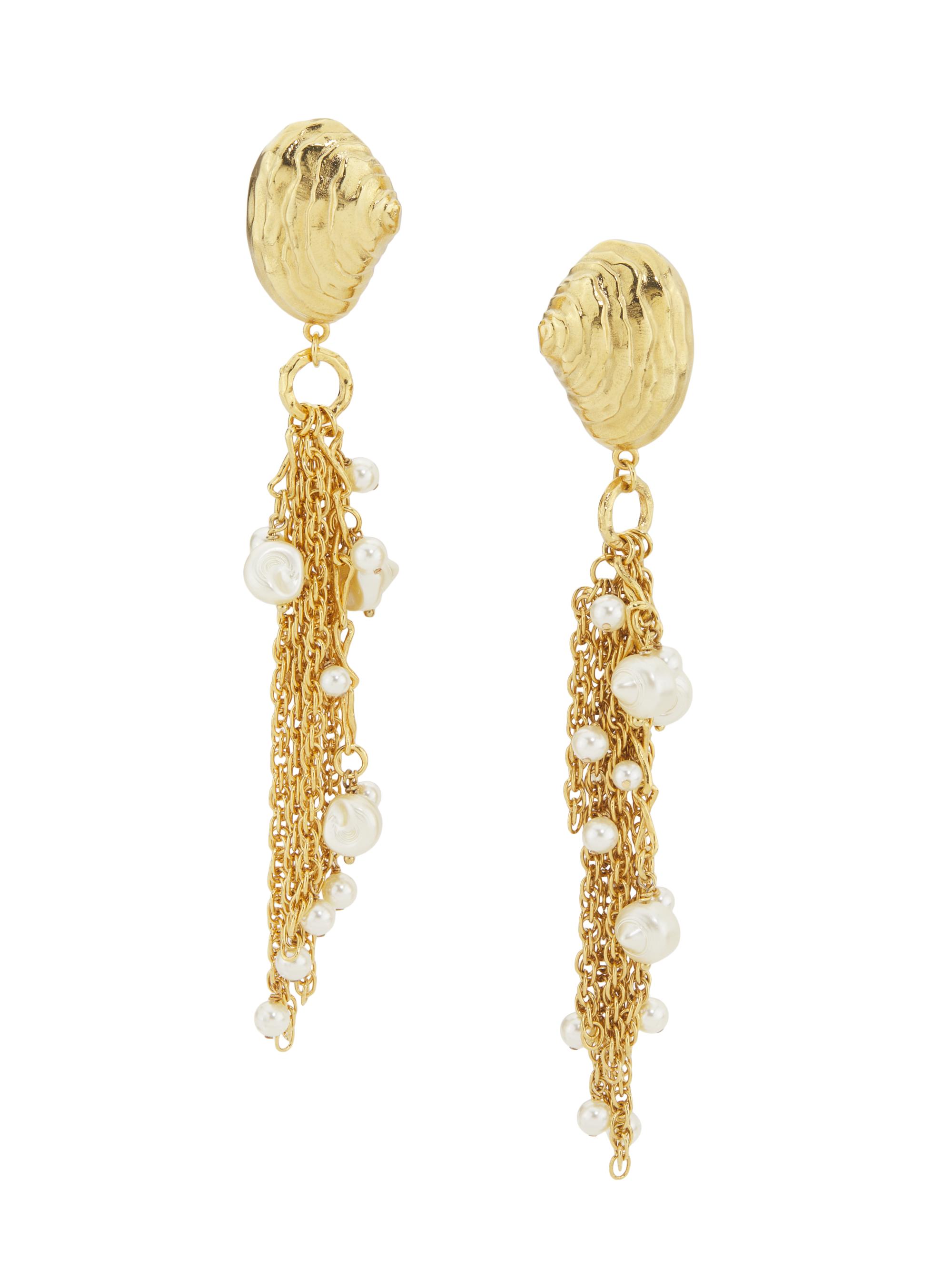 Saint Laurent LouLou Chain Tassel Earrings | Saks Fifth Avenue